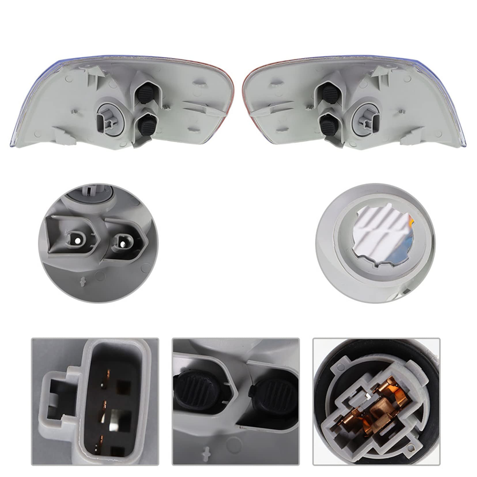 2-Pack Turn Signal Lights & Park Signal Corner Marker Lights Replacement for 1998-2000 Toyota Corolla (TO2520150, TO2521150) - Perfect for Night Driving & Enhanced Vehicle Safety