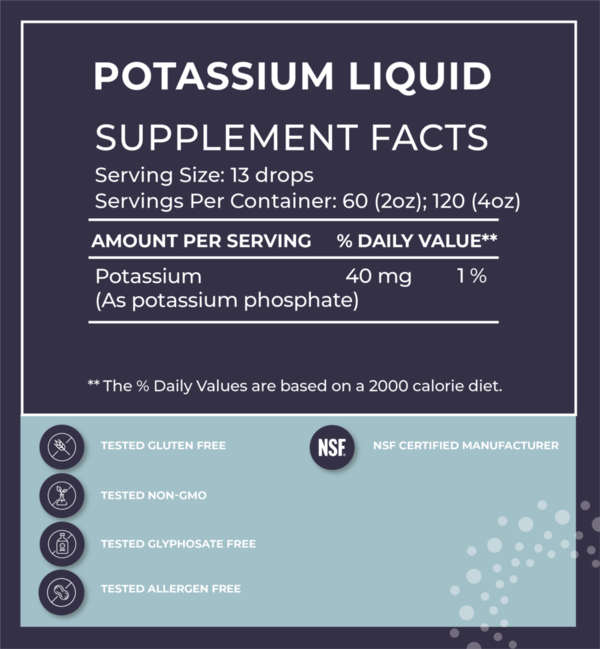 Liquid Mineral Potassium Supplement - Organic & Fast-Absorbing for Hydration & Muscle Recovery | Ideal for Athletes & Active Lifestyles