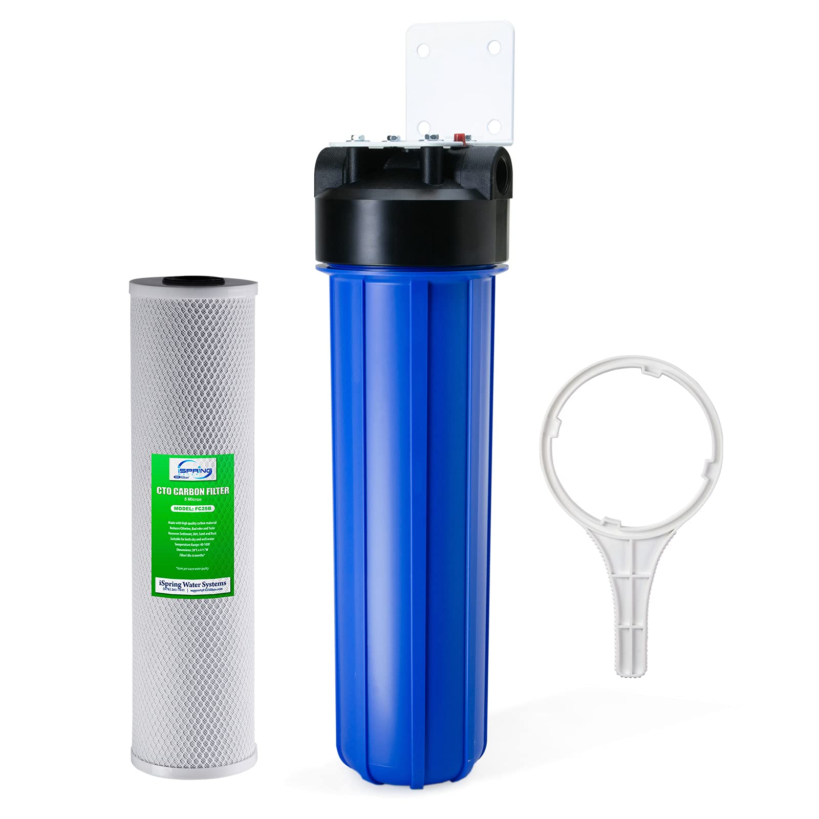 iSpring WGB12B 1-Stage Whole House Water Filtration System with 20