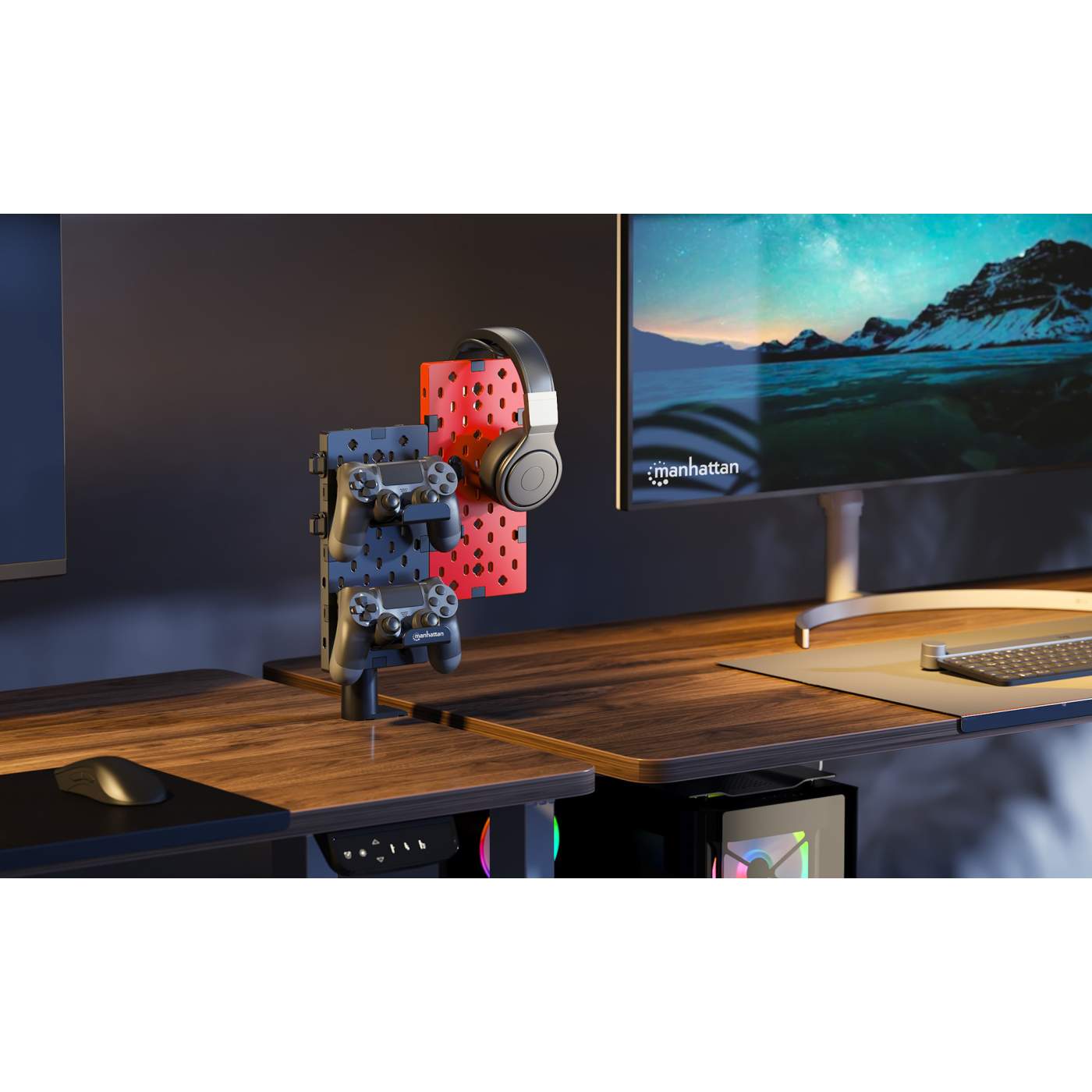 Pegboard Desktop Organizer and Accessory Holder - Wall Mounted Storage Solution for Office, Workshop & Home Organization - Perfect for Tools, Stationery & Craft Supplies
