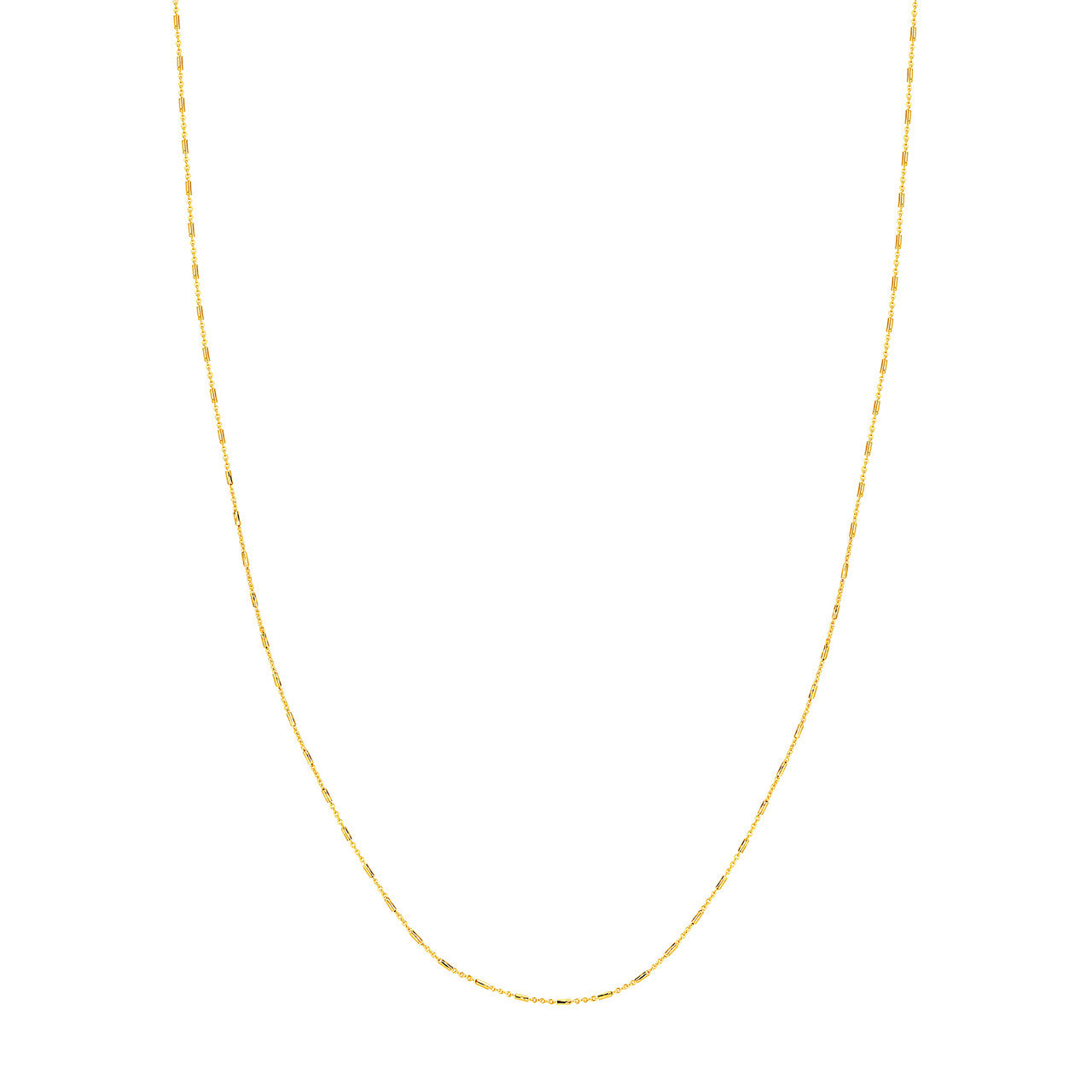 14K Yellow Gold Barrel Saturn Cable Chain Necklace for Women - Dainty & Elegant Jewelry Gift for Birthday, Anniversary & Special Occasions