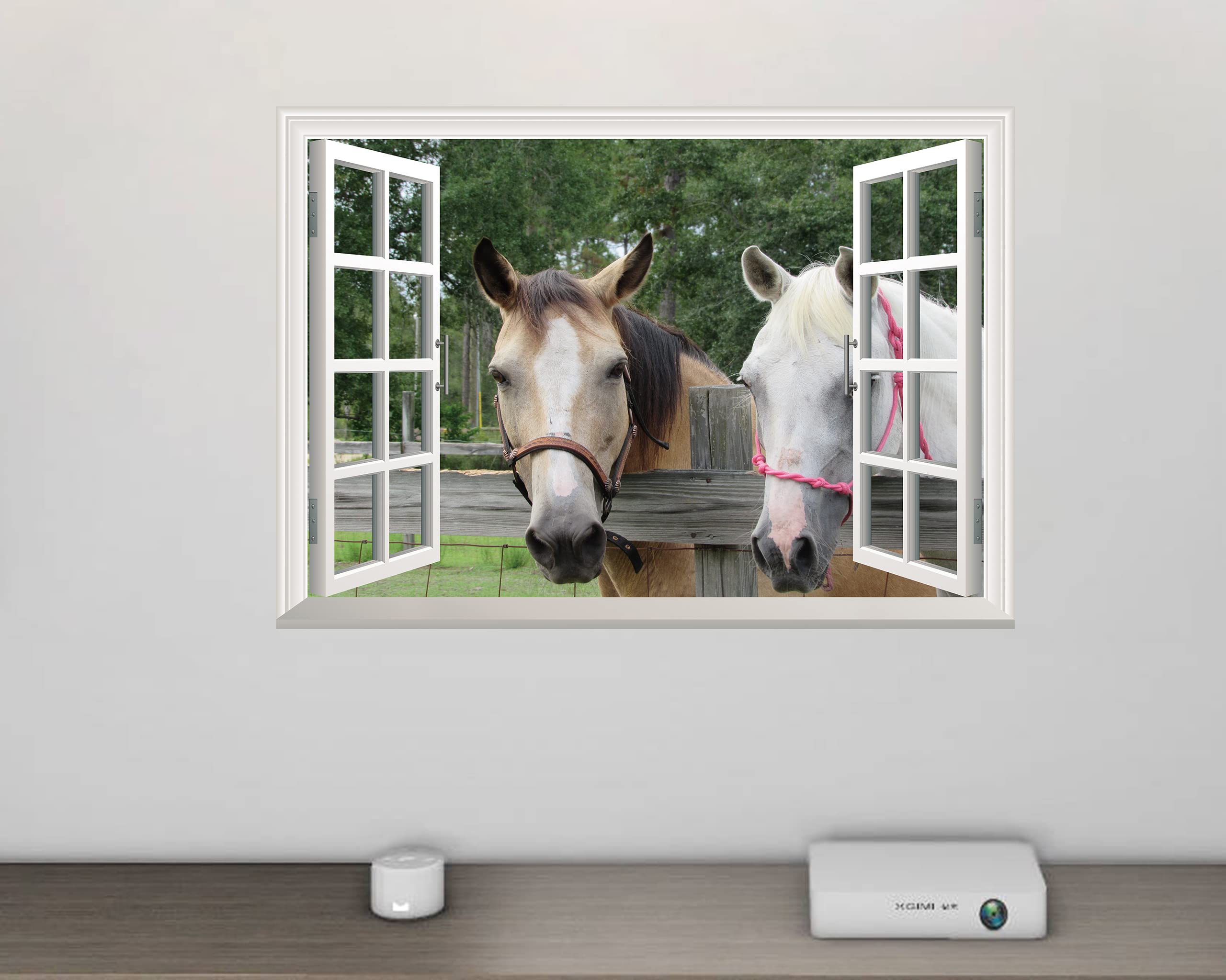 FLFK Horse Faux Window Wall Sticker - 16