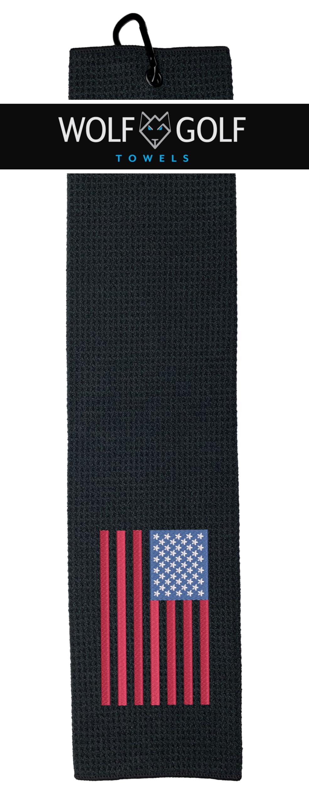 **American Flag Golf Towel – Premium Embroidered USA Golf Towel for Men & Women – Durable & Absorbent Golf Accessories – Perfect Golf Gift for Players & Fans – Ideal for Courses, Tournaments & Practice**