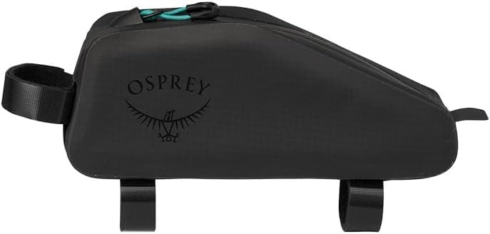 Osprey Escapist On-Bike Top Tube Bag - Waterproof Cycling Storage for Phone, Keys & Essentials | Perfect for Mountain Biking, Commuting & Road Cycling (Black)