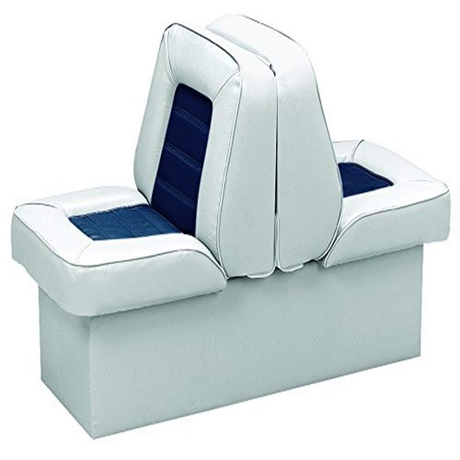 **Wise 8WD505P-1-660 Deluxe Bucket Style Lounge Seat - Comfortable Grey & Navy Upholstered Chair for Living Room, Bedroom, or Office**