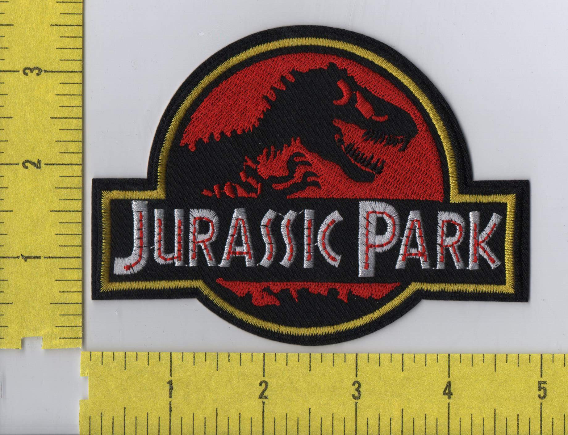 Dinosaur Movie Logo Iron On Patch - Embroidered Applique for DIY Clothing, Jackets, Bags - Perfect for Cosplay, Costumes & Custom Fashion
