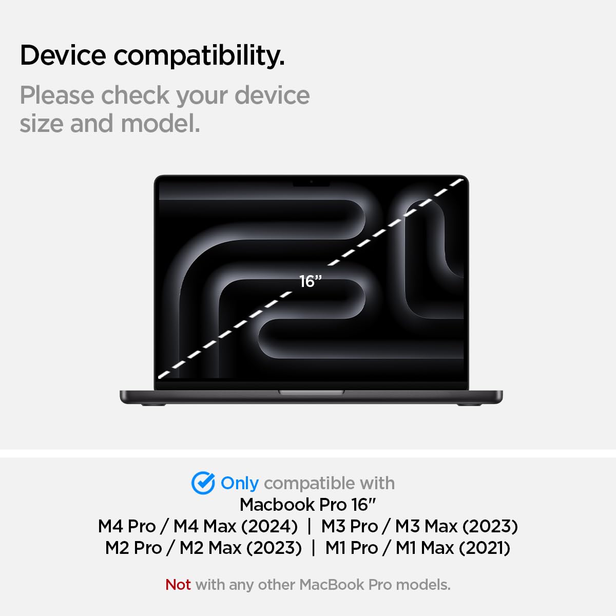 Spigen GlasTR Slim Tempered Glass Screen Protector for MacBook Pro 16 inch (M4 Pro/M4 Pro Max/M3/M2/M1 Series) - Anti-Scratch, Bubble-Free, HD Clarity for Work & Entertainment