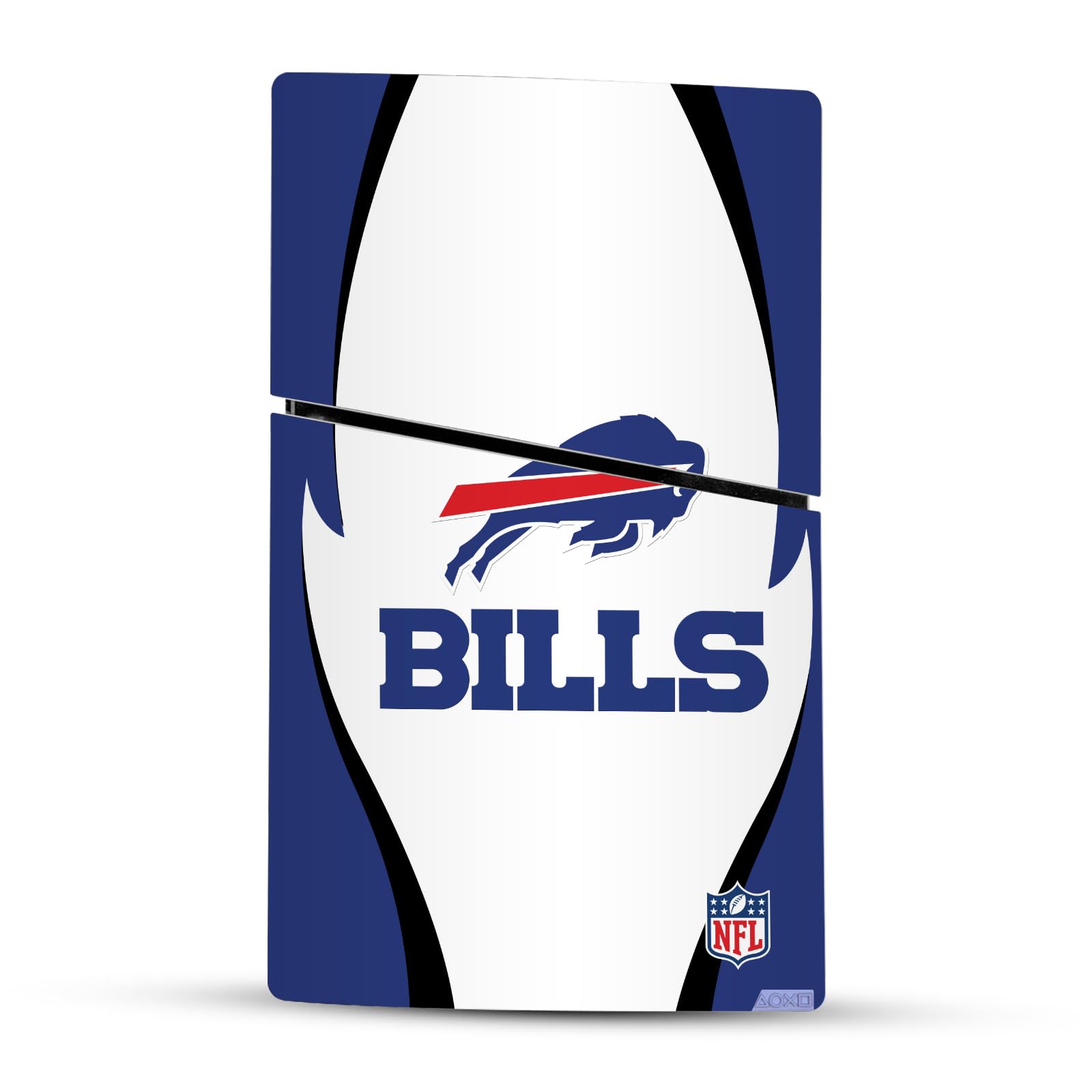 Official NFL Licensed Buffalo Bills Vinyl Sticker for Sony PlayStation 5 PS5 Slim & Digital Edition Console & DualSense Controller - Durable Gaming Skin Decal for Enhanced Grip & Personalization - Perfect for Game Room Decor & Fan Showcase