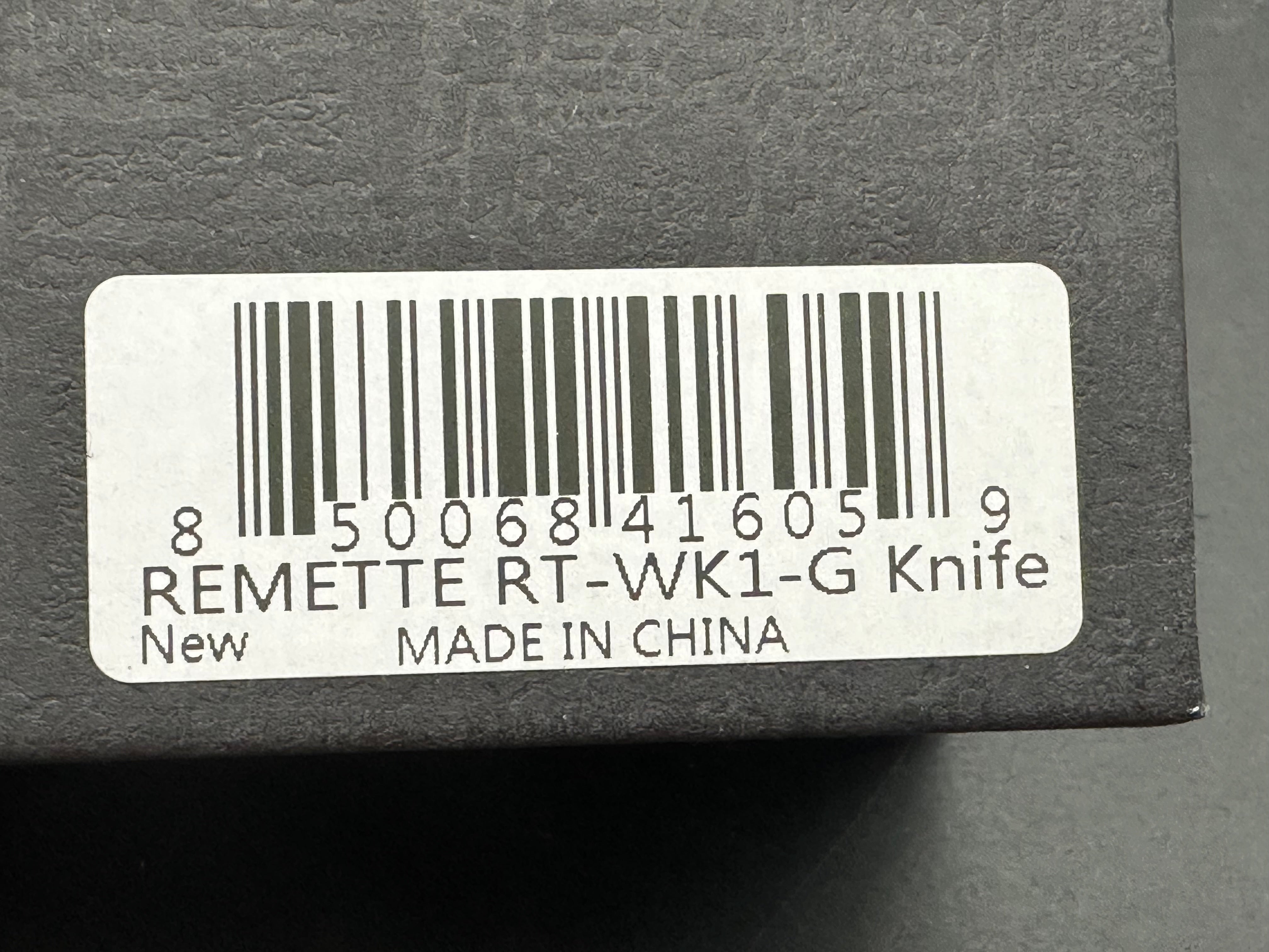 REMETTE RT WK1 G Folding Pocket Knife - Black DLC/Gold Titanium Handle, M390 Steel Drop Point Blade - EDC, Camping, Hunting & Outdoor Survival Tool