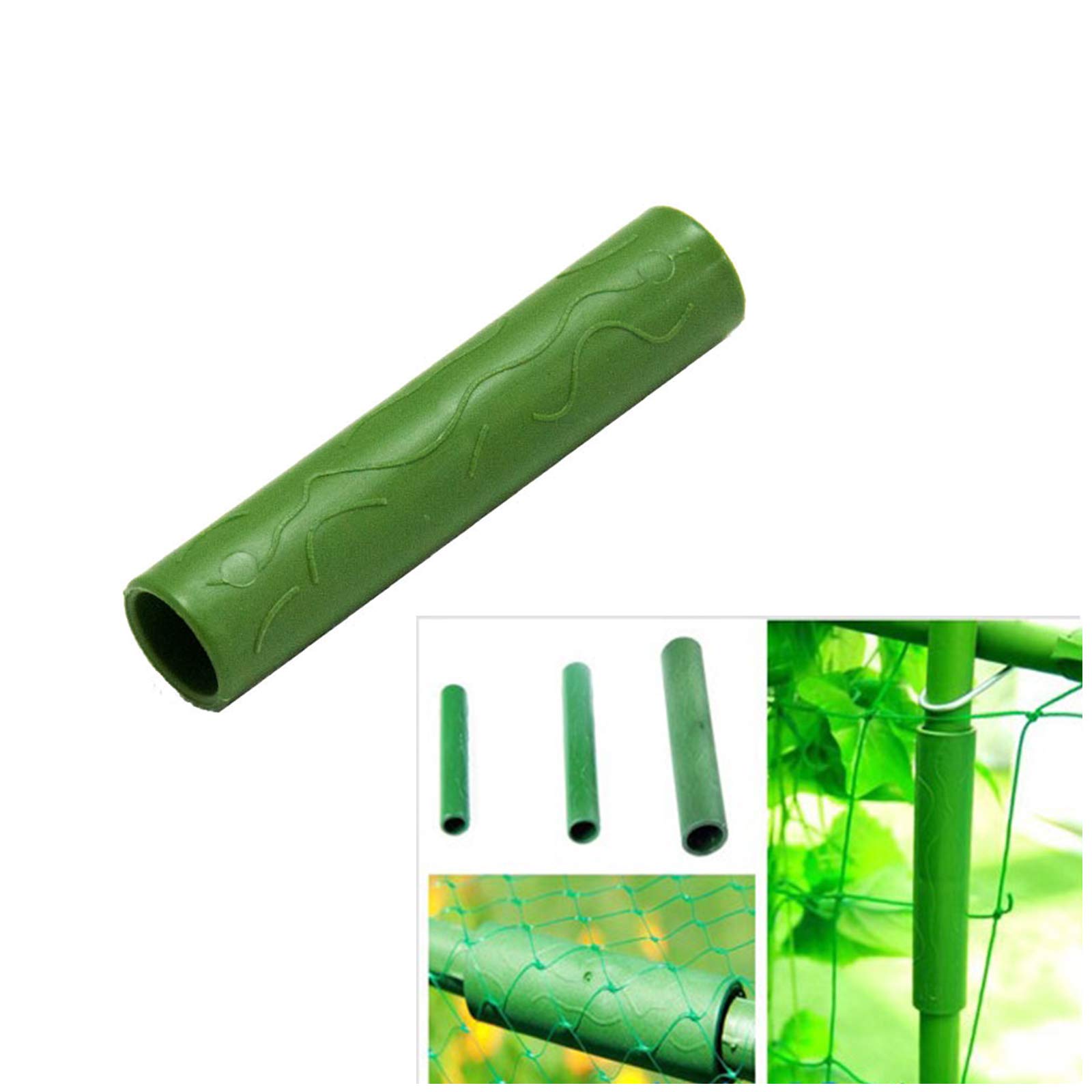 24Pcs Garden Stake Connectors - Straight Plant Support Tubes for Greenhouse, Flower & Vine Stakes - Durable Greenhouse Frame & Rattan Stake Arms Connectors - Perfect for Plant Support, Trellis & Gardening Projects