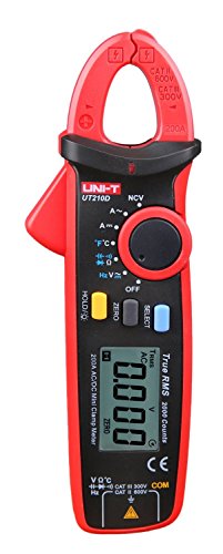 UNI-T UT210D Digital Clamp Meter - AC/DC Current Voltage Tester with Temperature Measurement | Perfect for Electricians, HVAC Technicians & DIY Home Electrical Projects