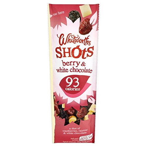 Whitworths Berry & White Chocolate Shot - 25g | Delicious Chocolate Covered Berries | Perfect for Baking, Snacking & Gift Giving