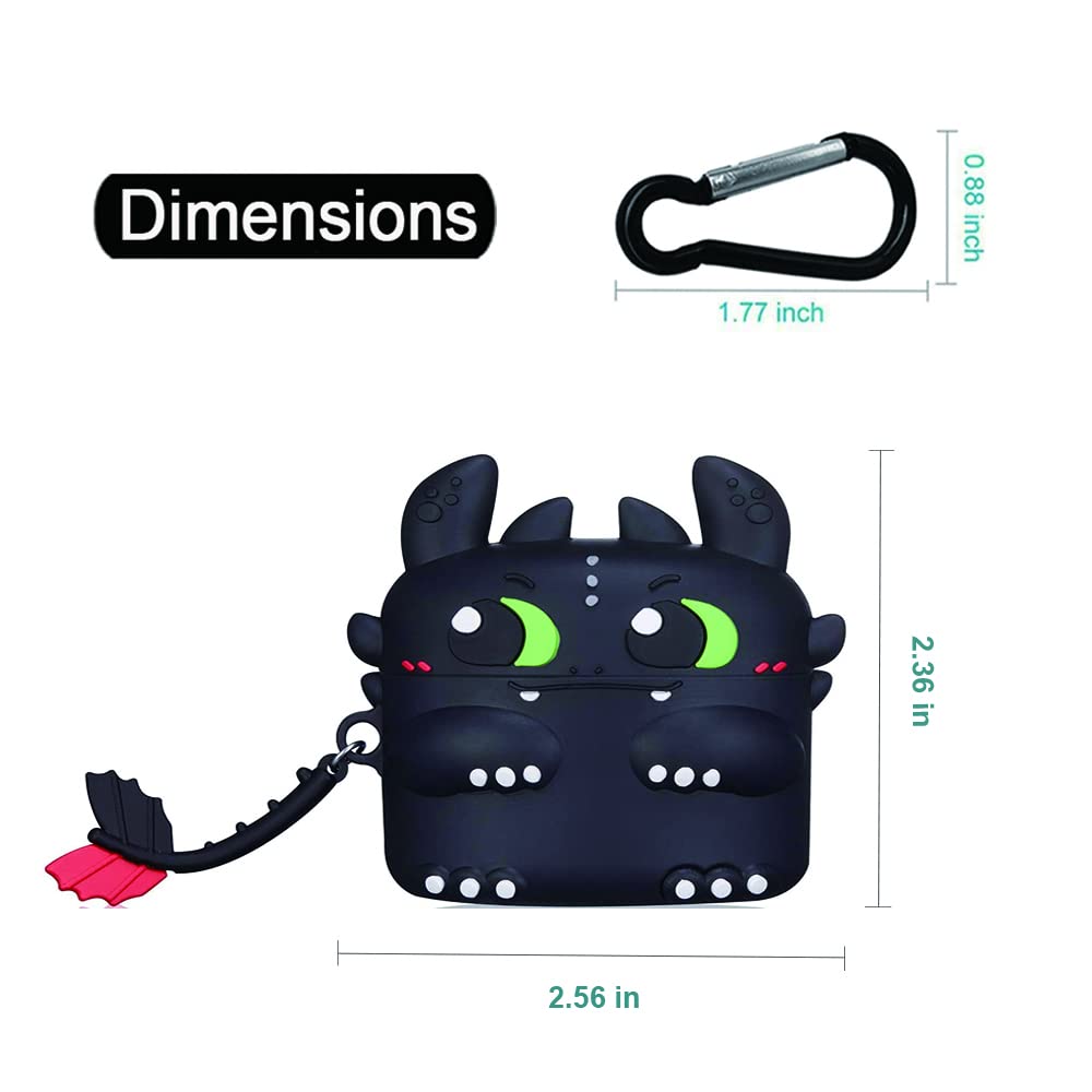 AIYAAIYA 3D Cartoon Cute Night Evil AirPods 3 Case - Silicone Protective Cover with Keychain | Waterproof & Shockproof for AirPods 3rd Generation | Perfect for Travel, Gym & Daily Use