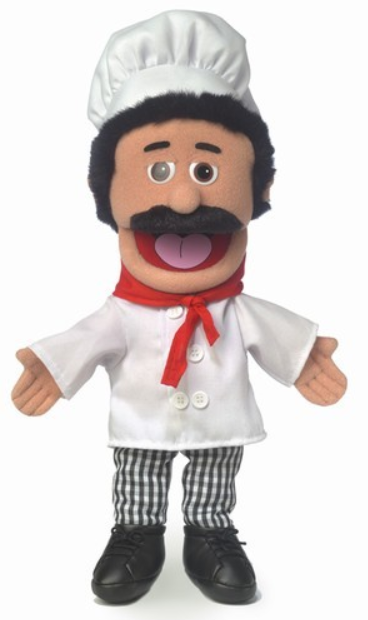 Chester the Chef 36cm Small Hand Puppet - Interactive Plush Toy for Kids, Storytelling & Role Play (Code 20) | Perfect for Classroom Activities, Birthday Gifts & Early Childhood Development