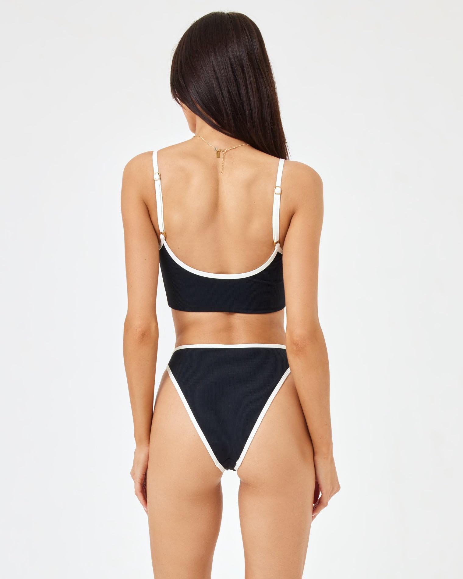 L*Space Ribbed Nora Bikini Bottom - High Waisted Swimwear for Women, Sexy Beach Bikini Bottoms, Perfect for Pool Party & Summer Vacation