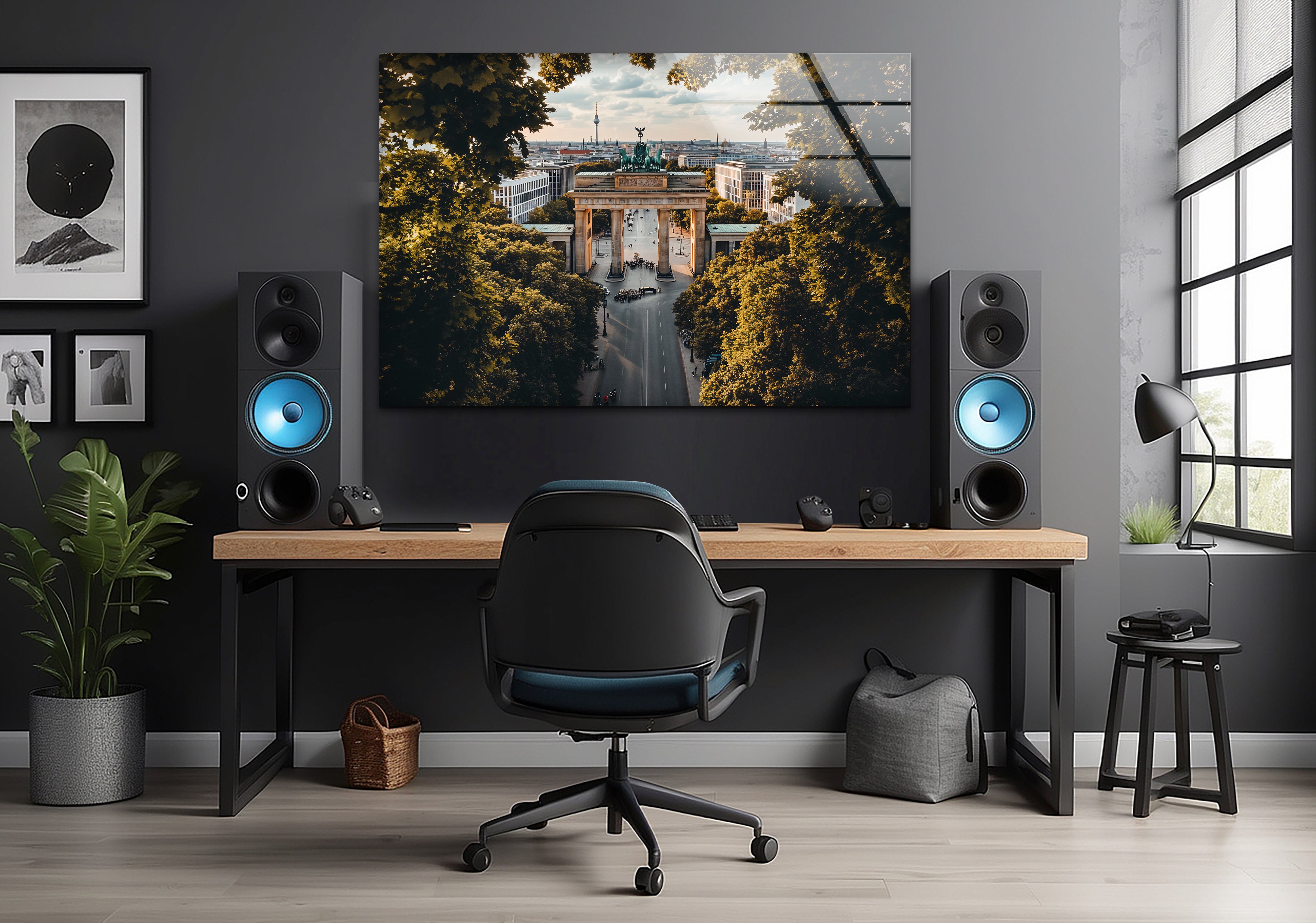 Berlin Landscape Glass Wall Art - Modern Home Decor for Living Room, Bedroom & Office - Stunning Cityscape Design for Interior & Gifts