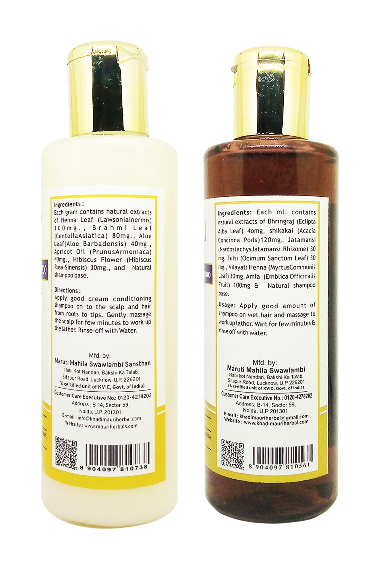 Khadi Mauri Natural Conditioning Cream & Shikakai Shampoo Combo - 420ml (Pack of 2) for Hair Growth & Scalp Care | Ayurvedic Hair Treatment for Dry, Damaged Hair | Perfect for Daily Hair Care Routine