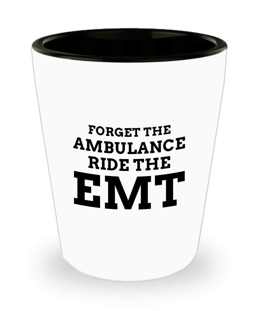 Funny Christmas Gifts for EMTs - Unique Shot Glass Gifts for Men & Women - Humorous Gifts for Friends - Perfect for Holiday Parties & Office White Elephant Exchanges