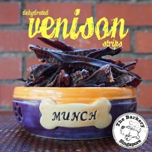 Premium Dehydrated Venison Dog Treats by The Barkery - Natural, Grain-Free & High-Protein (2 Sizes) - Perfect for Training Rewards, Dental Chews & On-The-Go Snacks