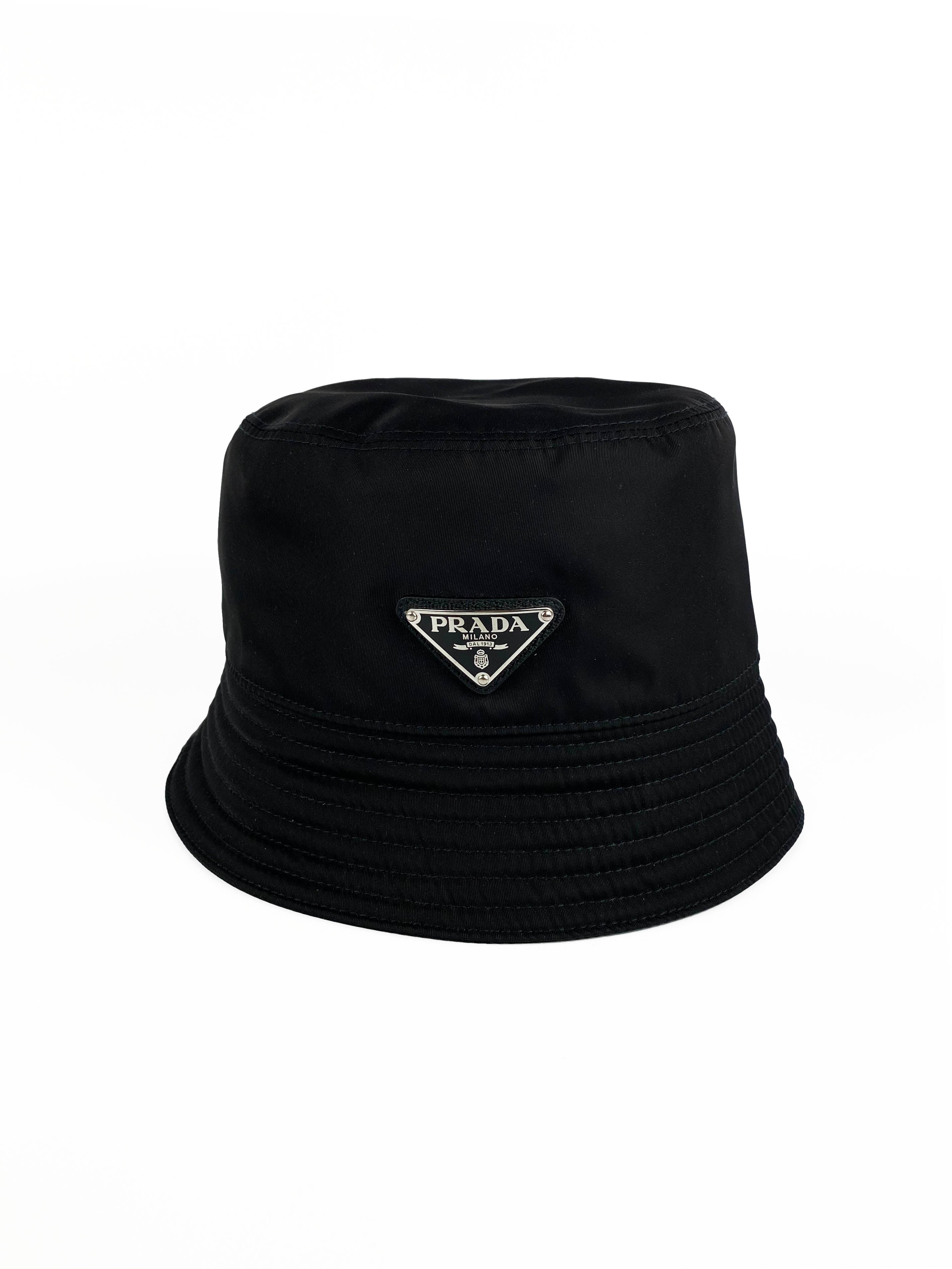 Prada Re-Nylon Bucket Hat for Women - Waterproof & UV Protection - Fashionable Unisex Sun Hat for Outdoor Activities, Beach, and Travel