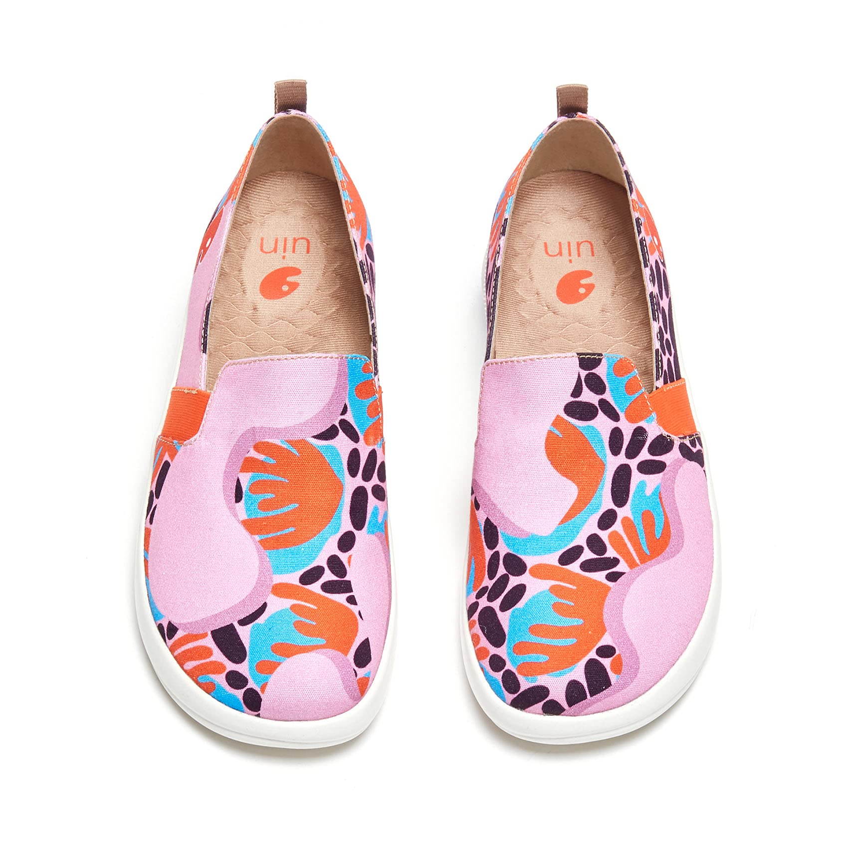 UIN Women's Art Painted Ballet Flats - Pointed Toe Slip On Loafers | Lightweight Comfortable Casual Shoes for Travel, Work & Everyday Wear | Hand-Painted Floral Design Fashion Sneakers