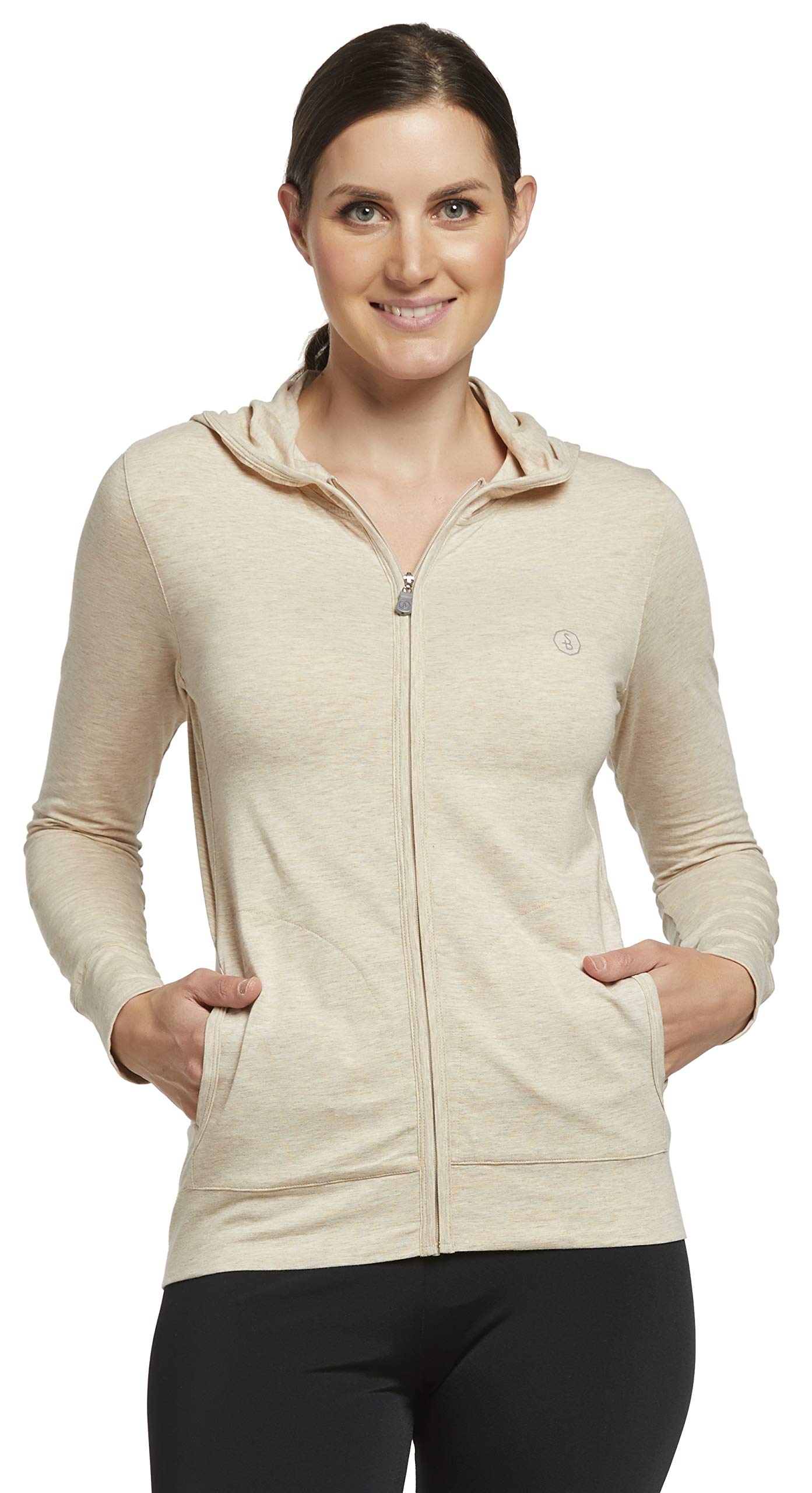 Solbari Women's UPF 50+ Sun Protective Zip-Up Hoodie - Lightweight Long Sleeve Sunblock Jacket for Outdoor Activities, Hiking & Travel