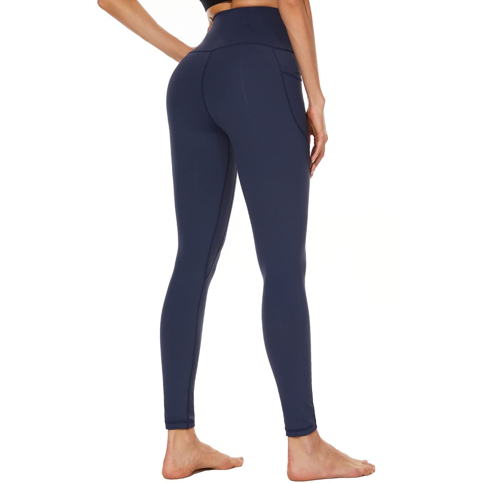 CCKO High Waisted Yoga Pants for Women with Pockets - Stretchy Workout Leggings with Tummy Control - Perfect for Gym, Running & Everyday Wear