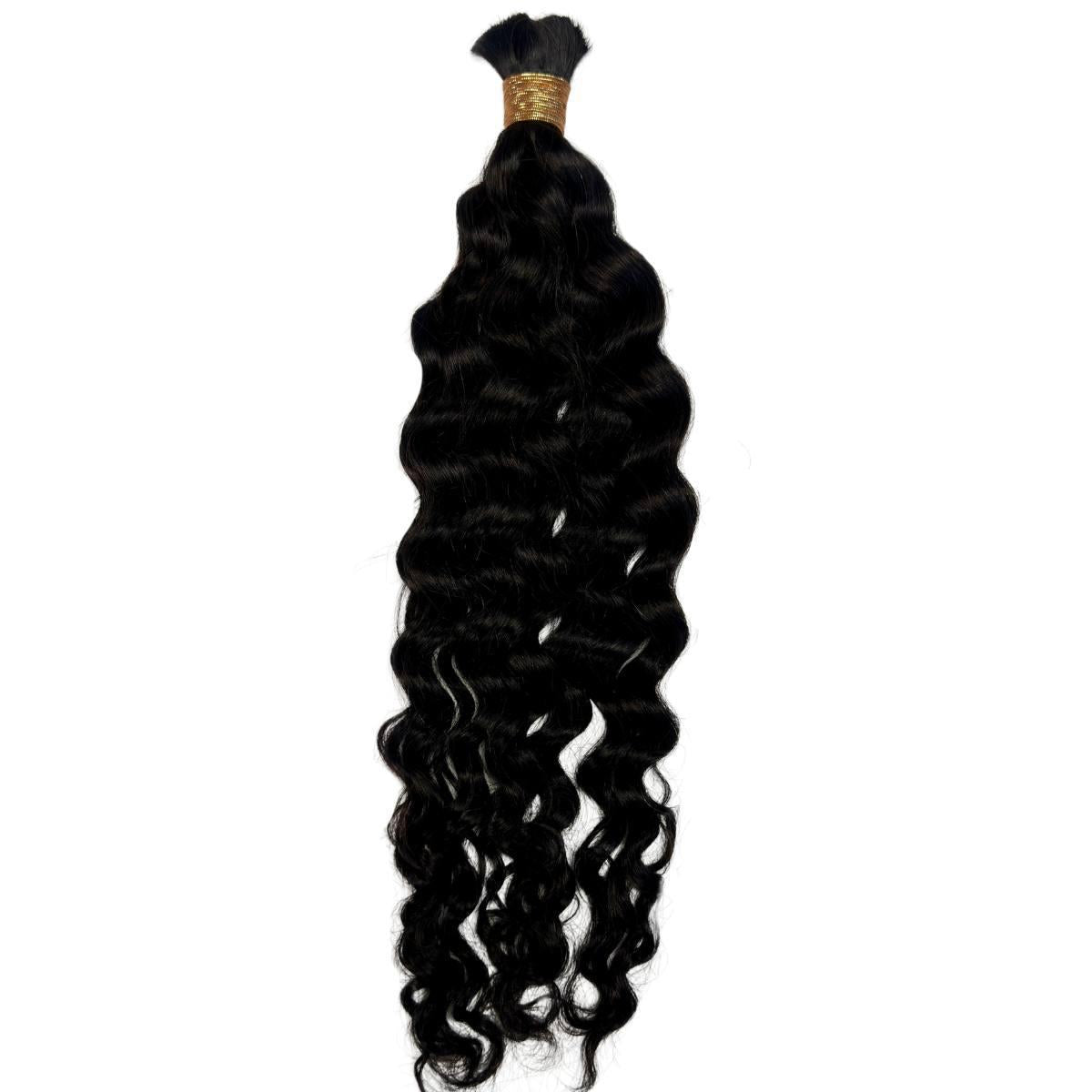 100% Human Hair Braiding Extensions - Latin Wave Bulk Hair for Box Braids, Cornrows & Protective Styles | Natural & Soft for Everyday Wear & Special Occasions