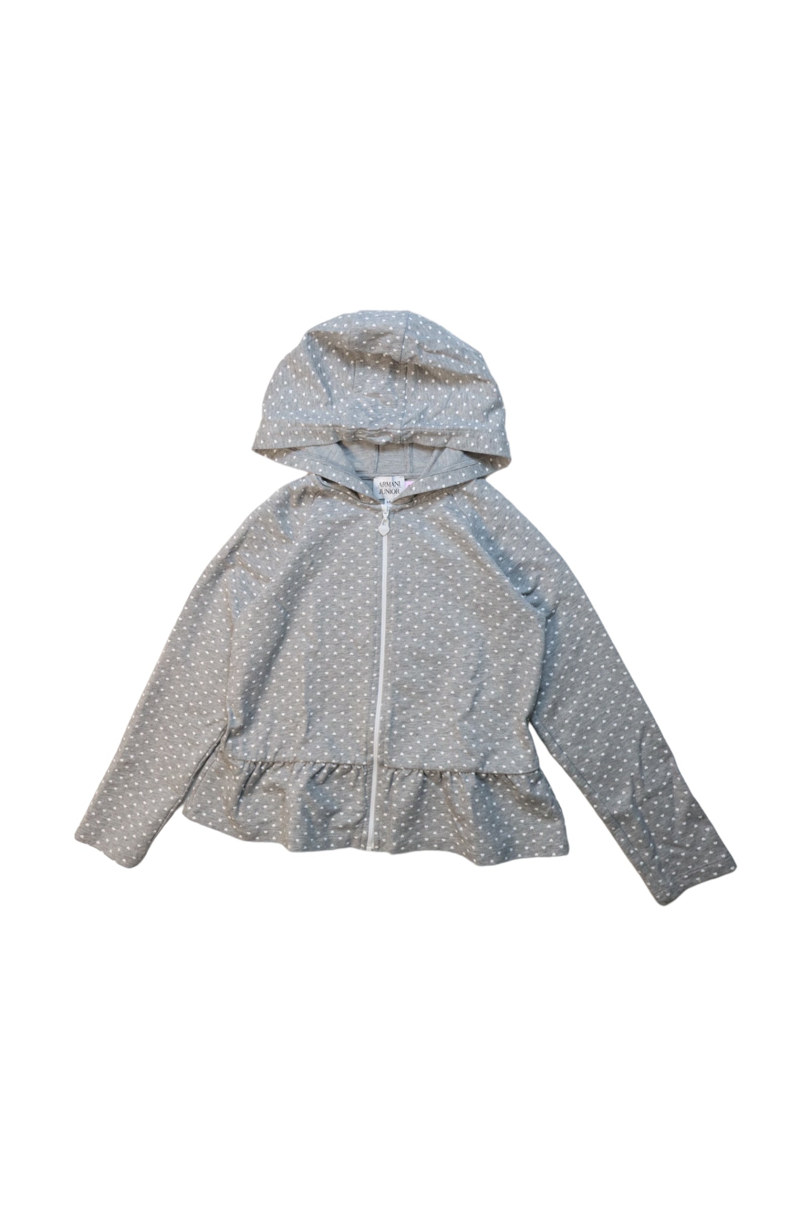 Armani Kids' 6T Zippered Hooded Sweatshirt - Stylish & Comfortable for School & Play