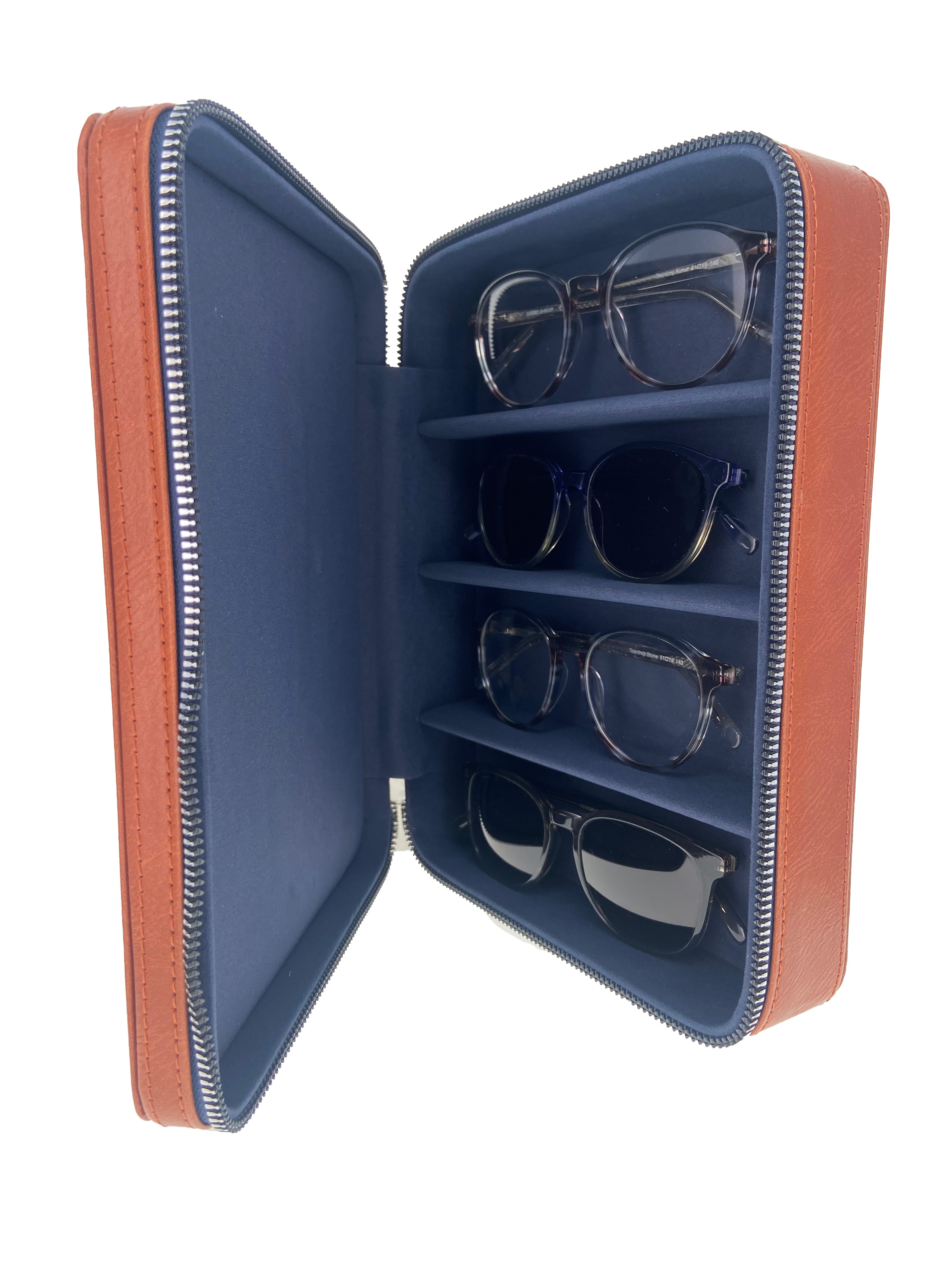 Luxury Fashion Eyewear Case - Multi-Frame Glasses Holder for Sunglasses & Reading Glasses - Perfect for Travel, Work, and Daily Protection