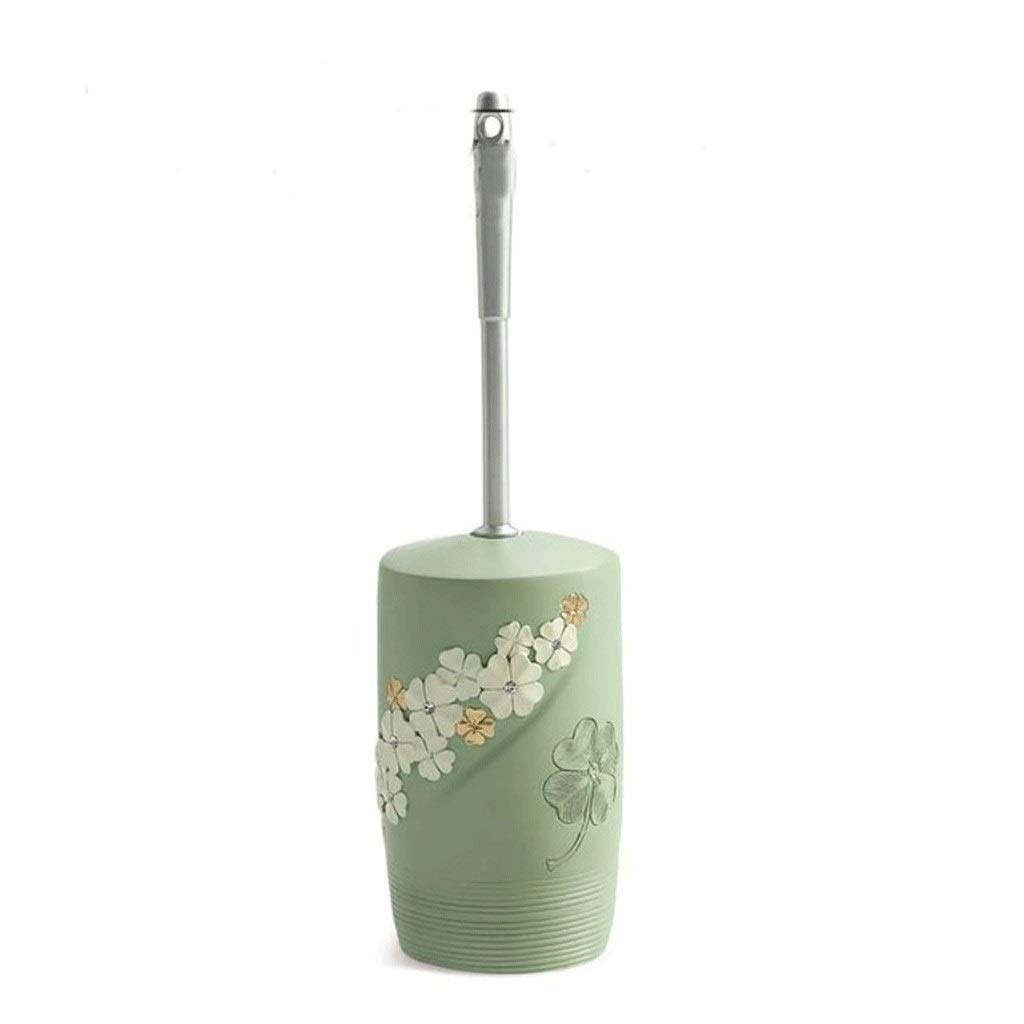 Premium European Ceramic & Stainless Steel Toilet Brush and Holder Set - Bathroom Cleaning Brush with Durable Design for Home, Hotel, and Office Use - Elegant Bathroom Essentials (Color: C)