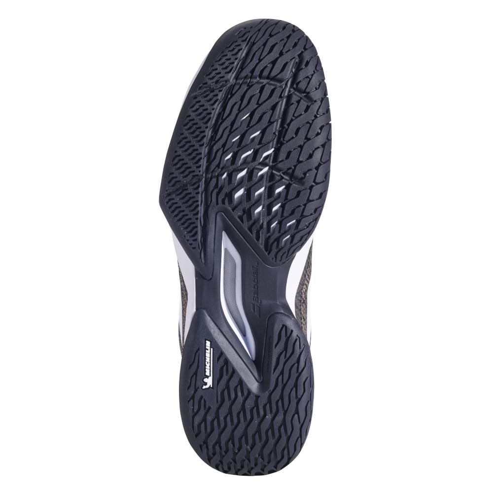 Babolat Jet Mach 3 AC Wide Men's Tennis Shoes - Black/White | Lightweight & Durable Court Shoes for Competitive Play & Training