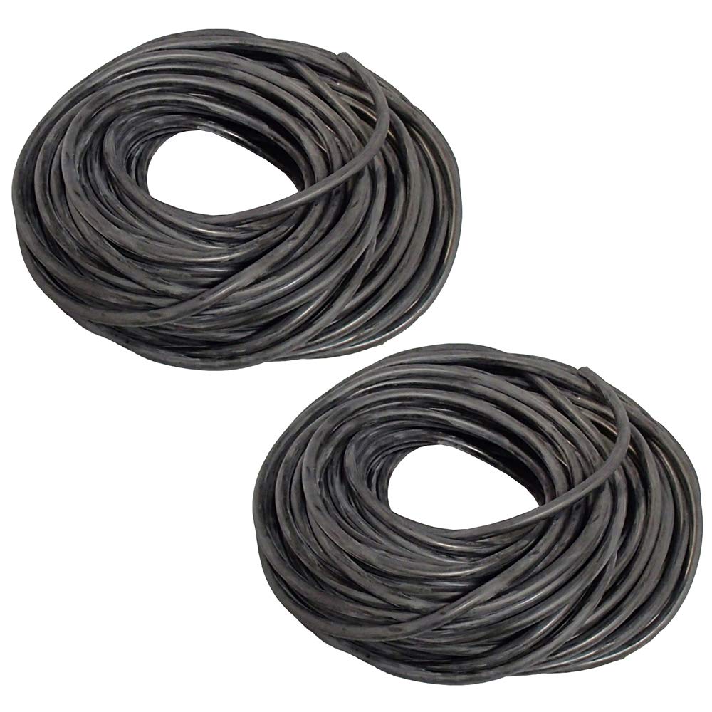 High-Quality 2 Rolls Rubber Rope 7/16300' Solid Truck Trailer Tarp Tie Down Bungee Strap - Durable Aftermarket Parts for Secure Cargo Transport - Perfect for Heavy-Duty Trucking, Trailer Covering & Roadside Emergencies