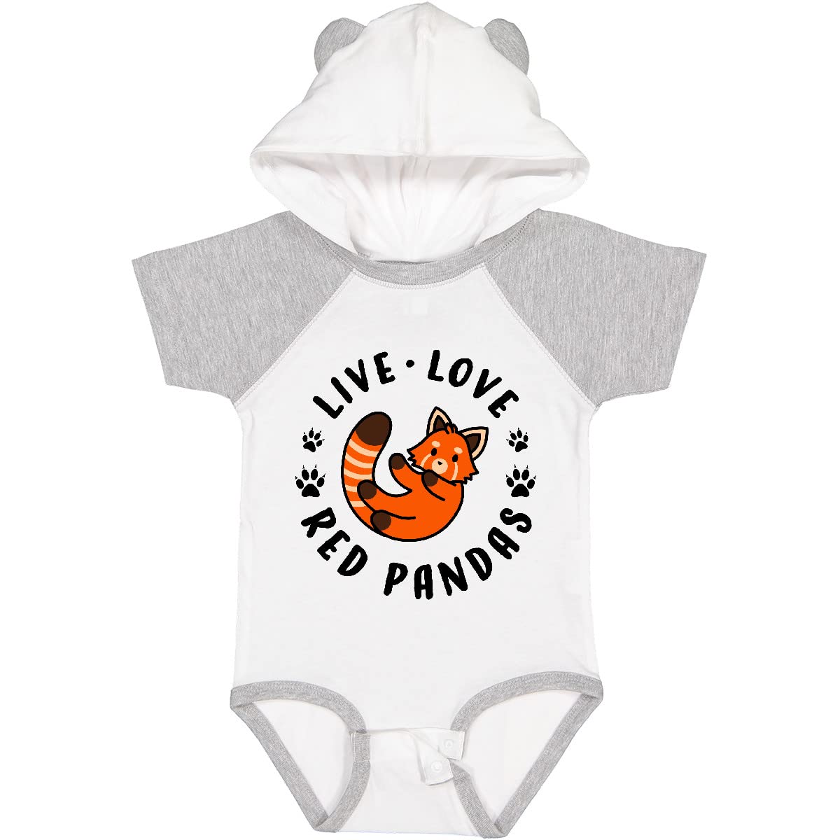 Inktastic Live Love Red Pandas Baby Bodysuit - Cute Red Panda Graphic Onesie for Infants & Toddlers - Perfect for Playdates, Family Photos & Everyday Wear