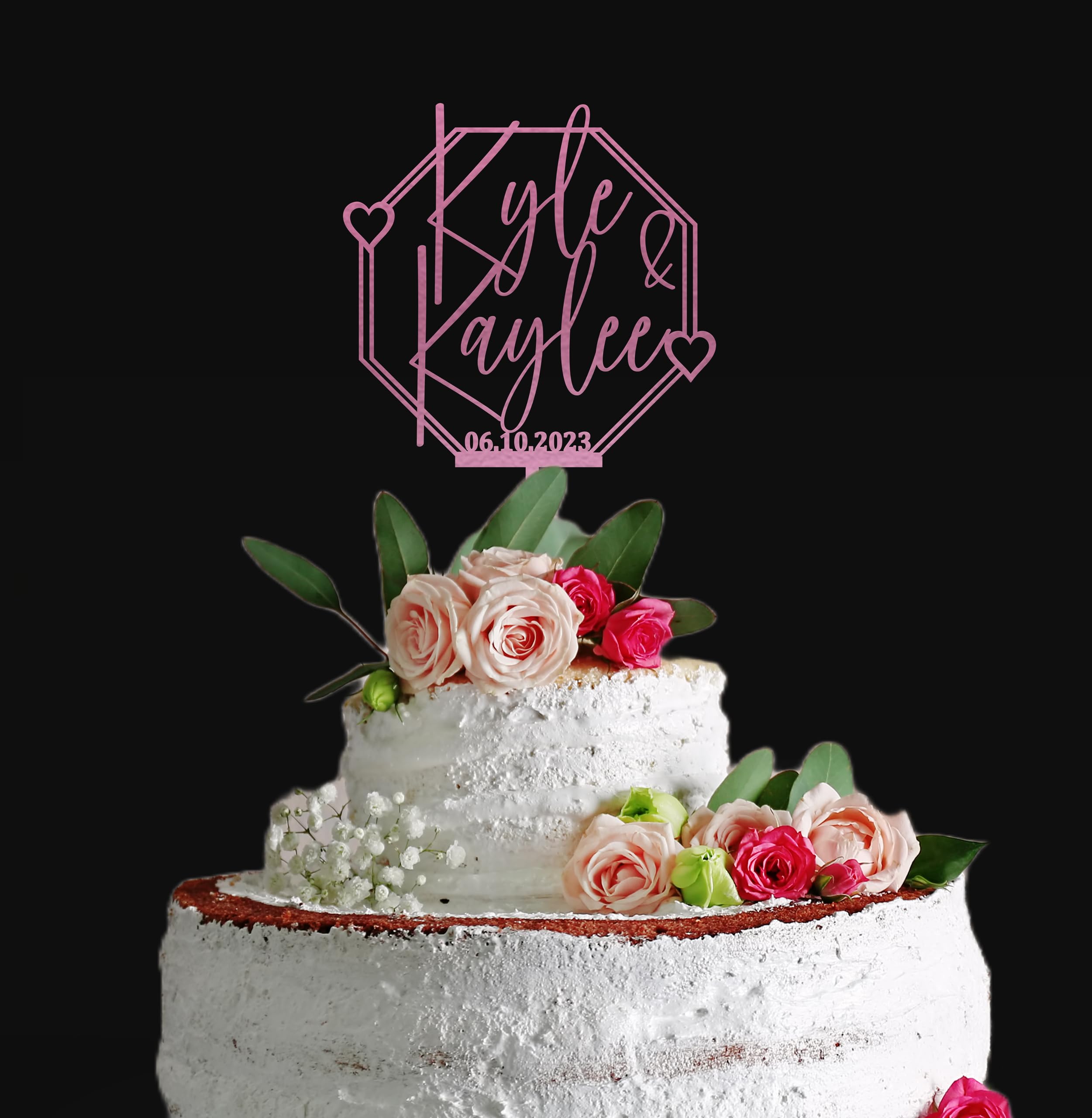 Custom Rustic Wedding Cake Topper - Personalized Mr & Mrs Script Cake Topper for Weddings - Handmade by CreativeLabsCo | Perfect for Rustic, Vintage & DIY Wedding Cakes