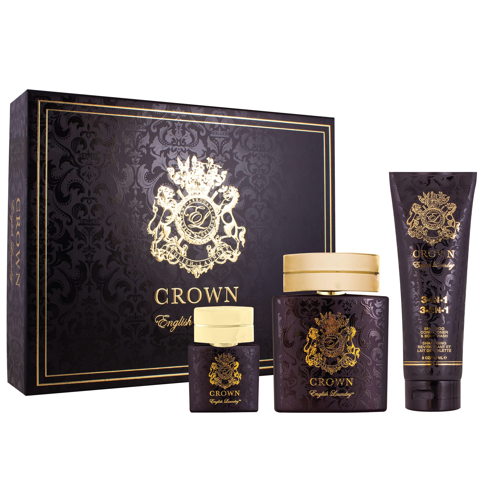 English Laundry Crown 3-Piece Eau de Parfum Gift Set for Women - Luxury Floral Fragrance Collection - Perfect for Gifts, Special Occasions & Everyday Elegance