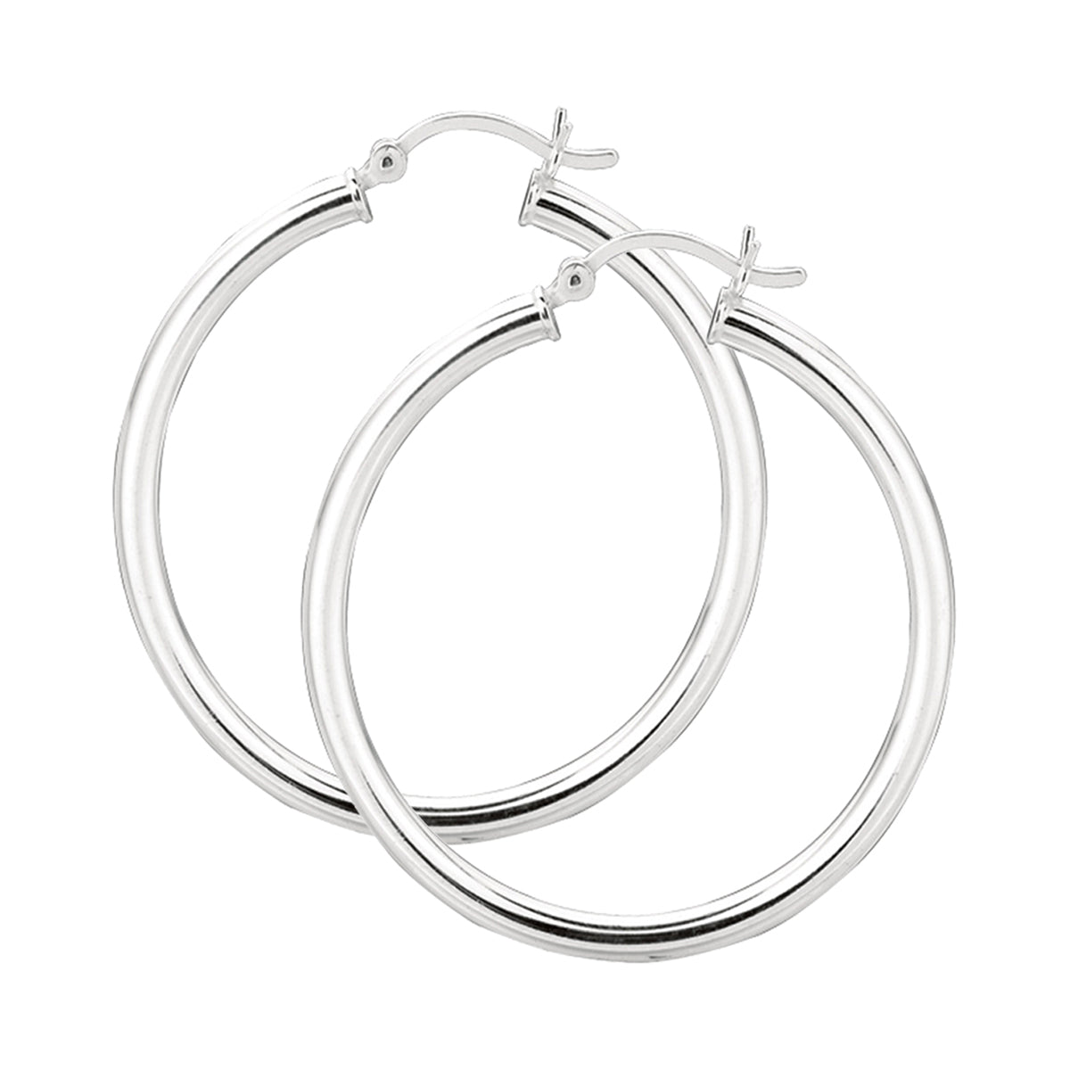 Sterling Silver Hoop Earrings for Women - 925 Silver Classic Hoop Earrings Set - Perfect for Everyday Wear, Parties & Gifts
