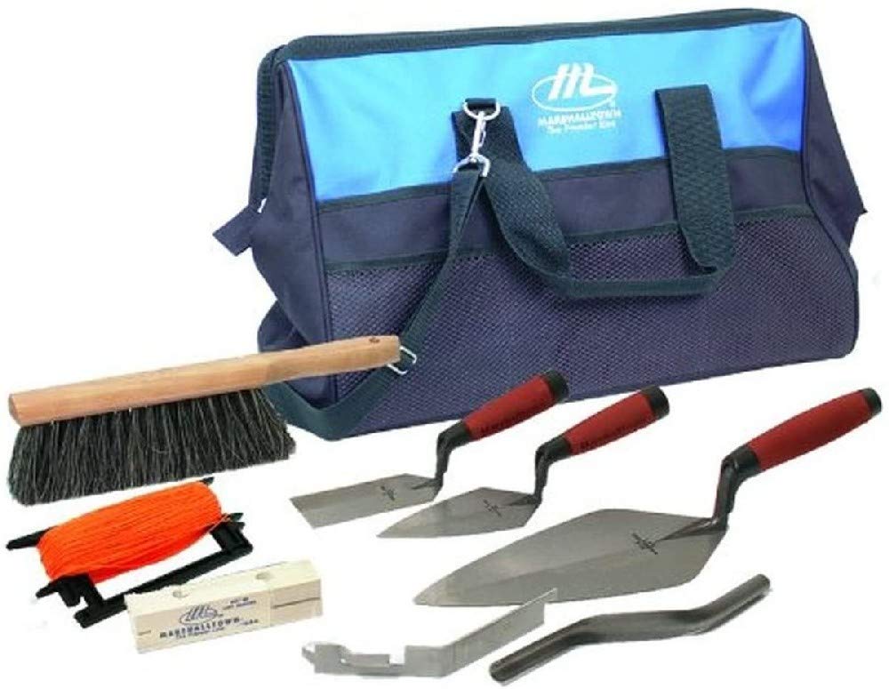 MARSHALLTOWN BTK2 Bricklayer Apprentice Tool Kit with 20-Inch Nylon Tool Bag - Professional Masonry Tools for Beginners - Perfect for Bricklaying, Construction & DIY Projects