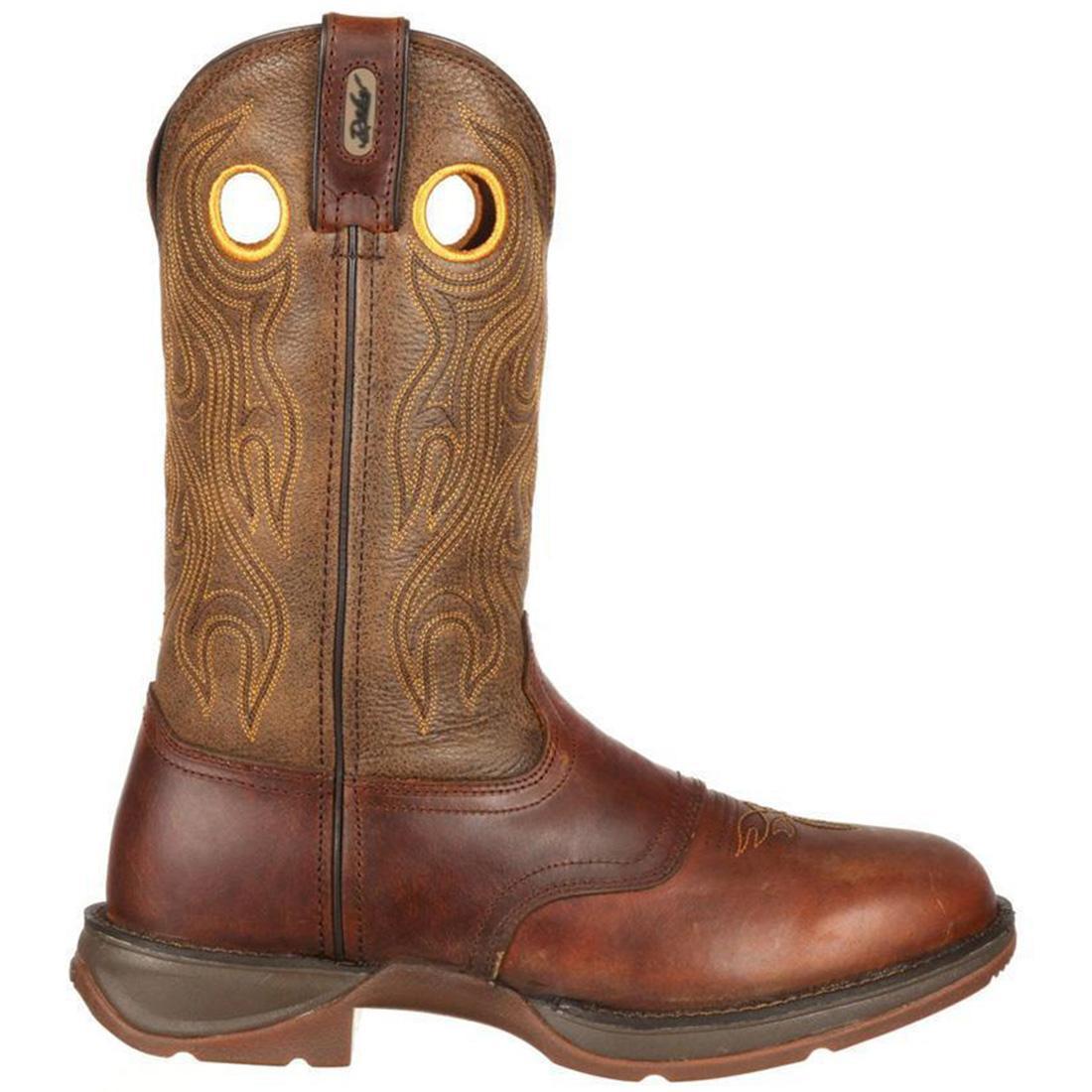 Durango Rebel Distressed Brown Western Boots for Men - Genuine Leather Cowboy Boots with Comfortable Fit - Perfect for Rodeo, Country Dancing & Outdoor Riding