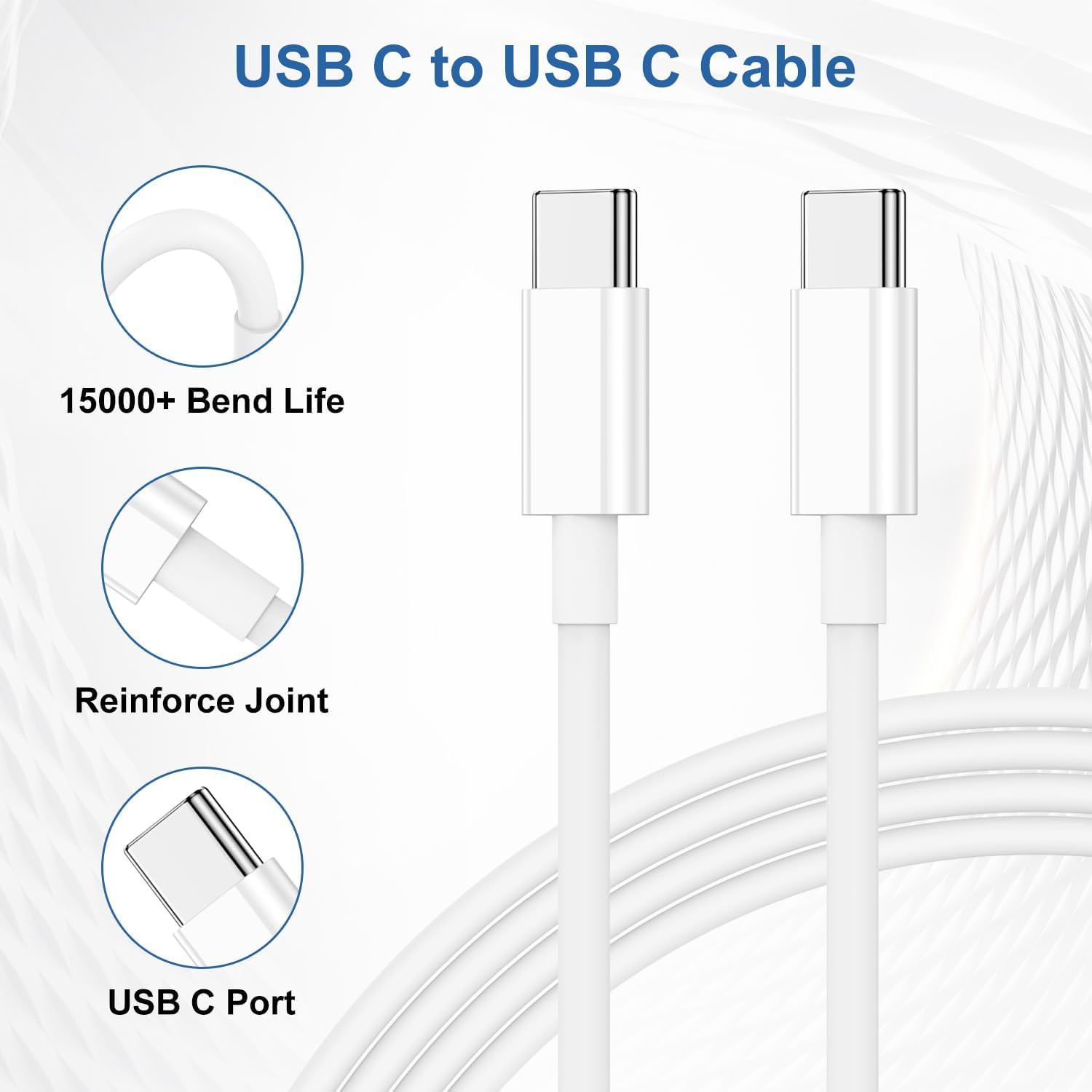 Fast USB C Wall Charger & 1M Type C Cable for iPad Pro 12.9