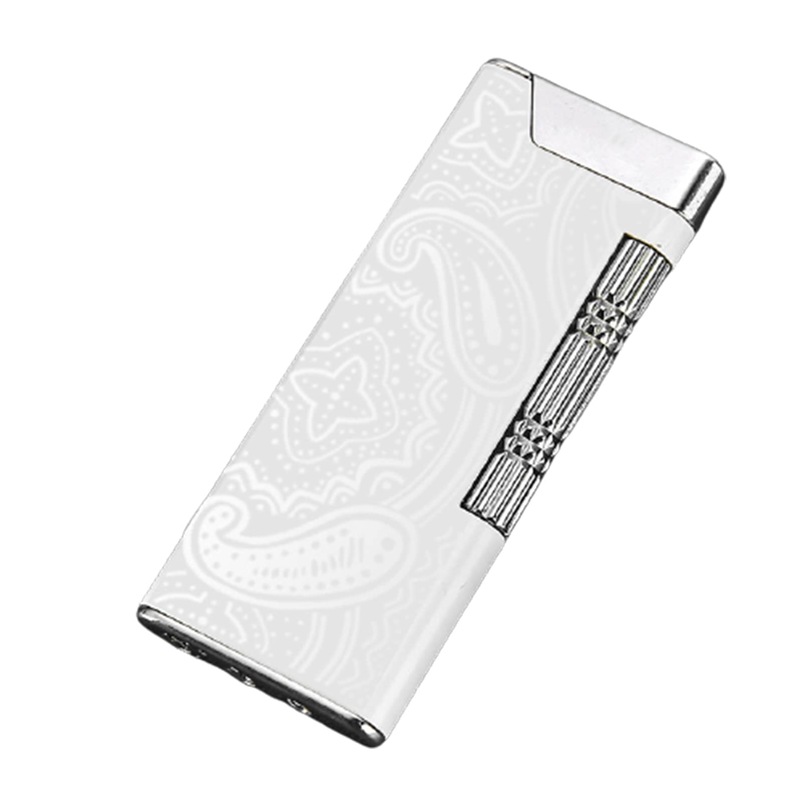 HB1 Ultra Slim & Lightweight Metal Windproof Lighter - Unique Oblique Flame Design, Refillable Butane Lighter for Smoking, Camping, Outdoor Use - Perfect Gift with Elegant Gift Box
