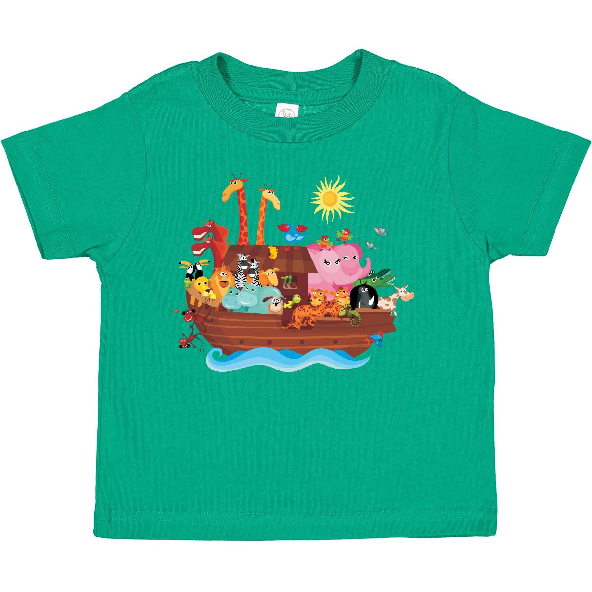 Inktastic Christian Toddler T-Shirt - Bible Story Animal Ark for Church & Play