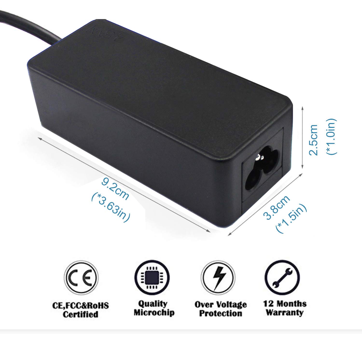 Vinpera 45W USB-C Laptop Charger for Lenovo Chromebook 100e/300e/500e/C330/C340/S340/Yoga S730/ThinkPad T480/T580 | Fast Charging AC Adapter Power Cord | Perfect for Home, Office & Travel Use