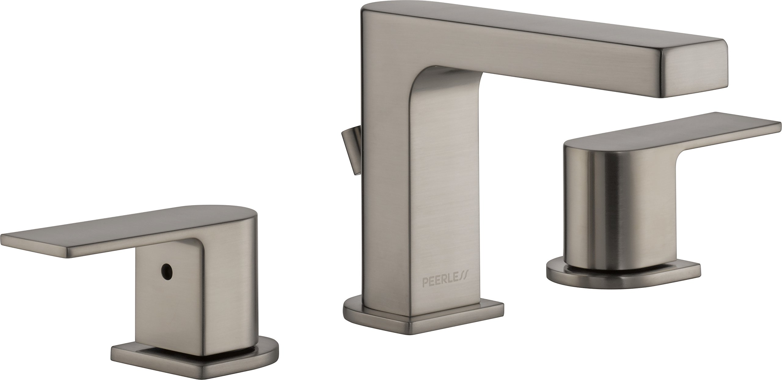 Peerless Xander Widespread Bathroom Faucet - Brushed Nickel Finish, 3-Hole Mount, Includes Drain Assembly (Model P3519LF-BN) - Perfect for Modern Bathroom Sinks and Vanities