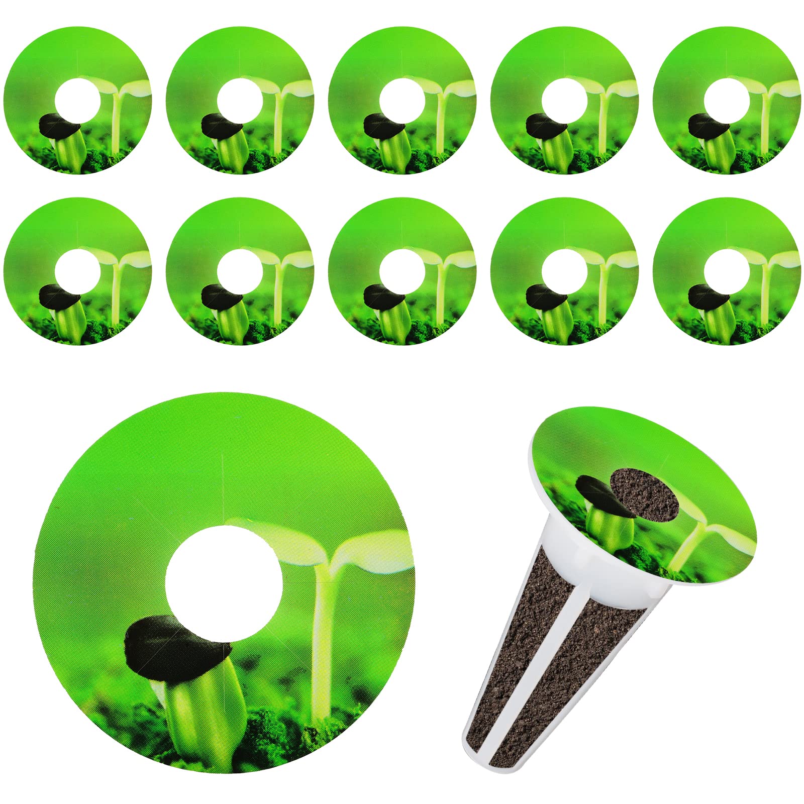 AIEX 100 Pcs Hydroponic Plant Labels - Waterproof PVC Seed Markers for Indoor/Outdoor Gardening, Stick & Round Plant Tags for Grow Baskets, Pots, and Seedlings - Perfect for Herb Gardens, Hydroponics & Organizing Plants