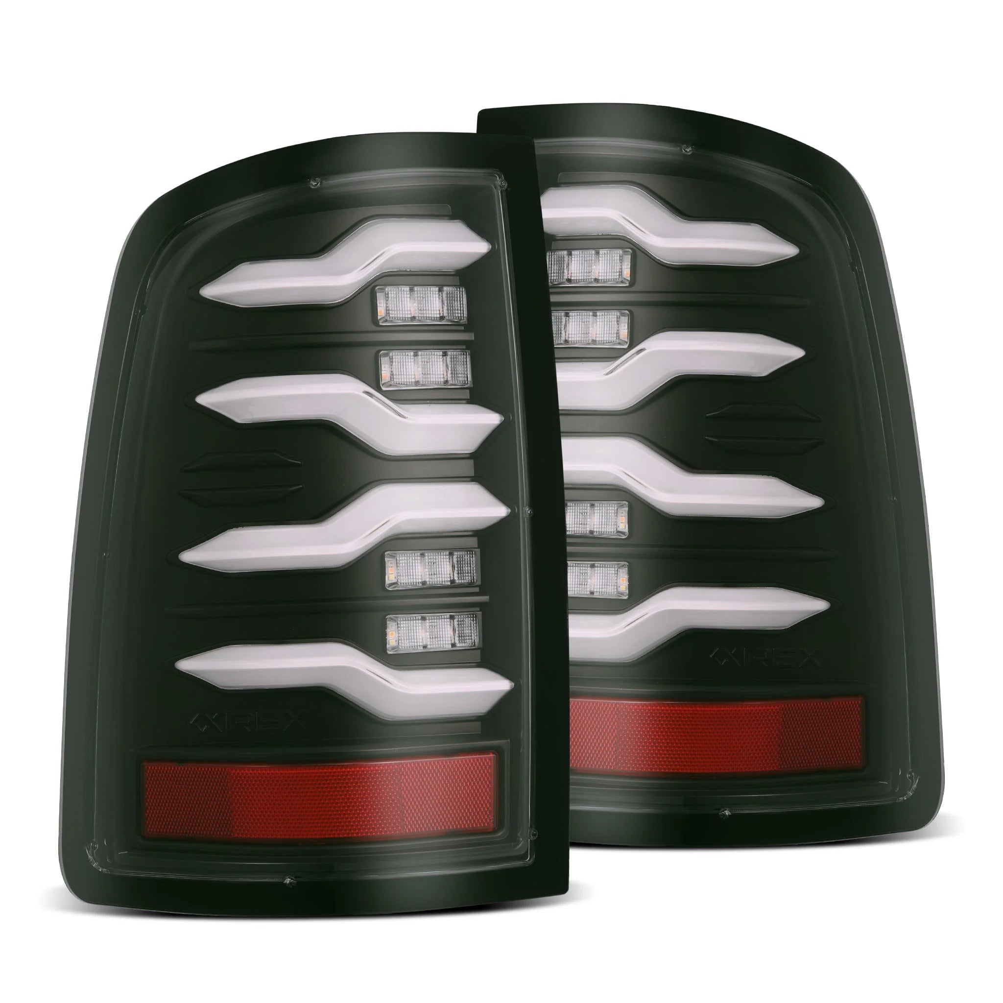 AlphaRex LUXX LED Tail Lights for Dodge Ram 1500/2500/3500 (2009-2018) - Black Smoke Style - Enhanced Visibility & Modern Look - Perfect for Off-Roading & Night Driving