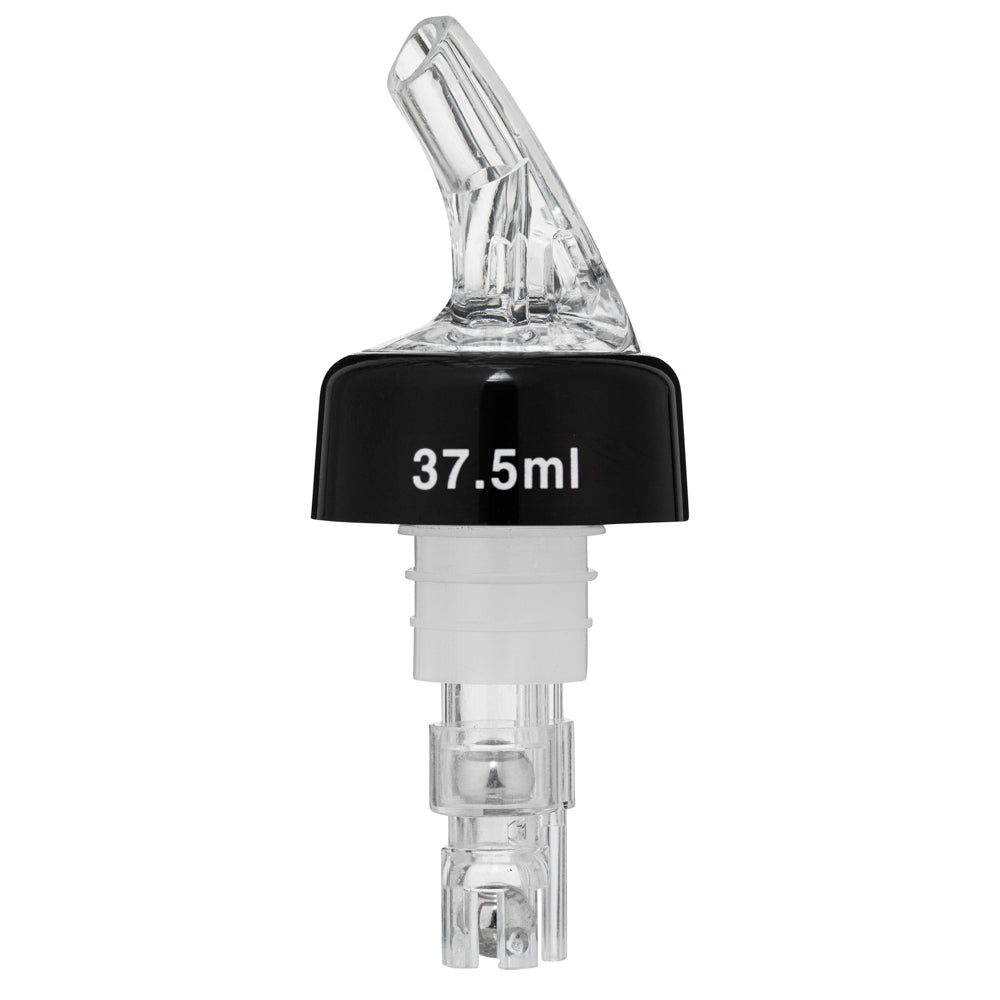 1 oz Clear Plastic Measured Liquor Pourer with Collar - 10 Pack Bar Accessories for Precise Cocktail Mixing and Home Bartending