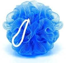 Exfoliating Bath Sponge with Loofah & Back Scrubber - Soft Round Shower Pouf for Men & Women - Perfect for Deep Cleansing & Skin Exfoliation in Shower or Bath