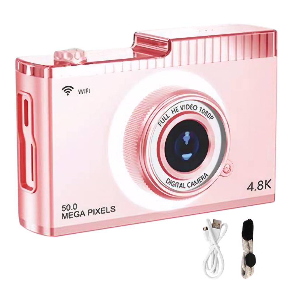 LYEAA 4K 50MP Digital Camera with 8x Optical Zoom, WiFi, Auto Focus & Fill Light - Vlogging Camera for YouTube, Travel Photography & Family Events