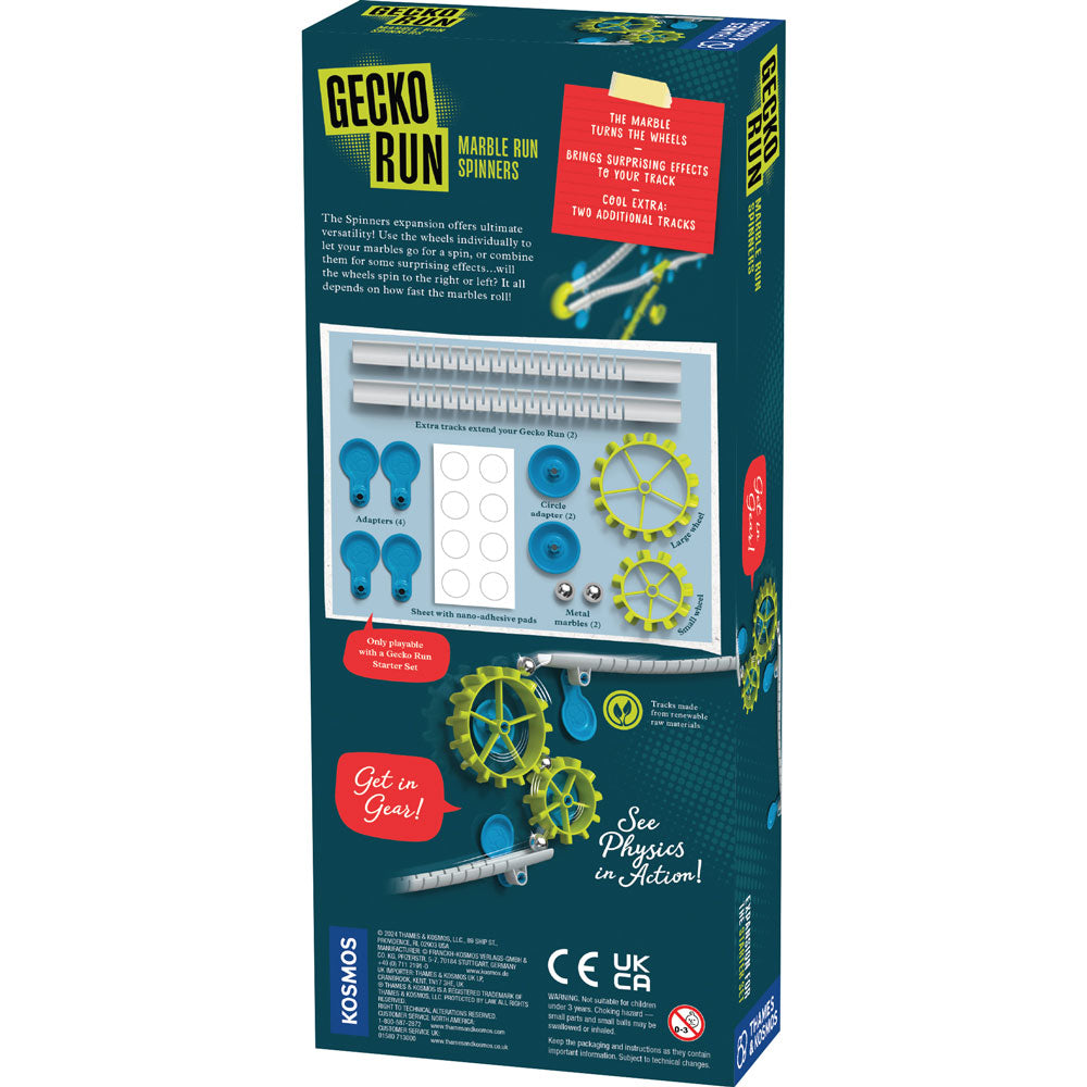 Gecko Run Marble Run Spinners Expansion Pack - Fun STEM Toy for Kids, Creative Building Blocks for Marble Maze & Race Track Games - Perfect for Indoor Play & Family Bonding